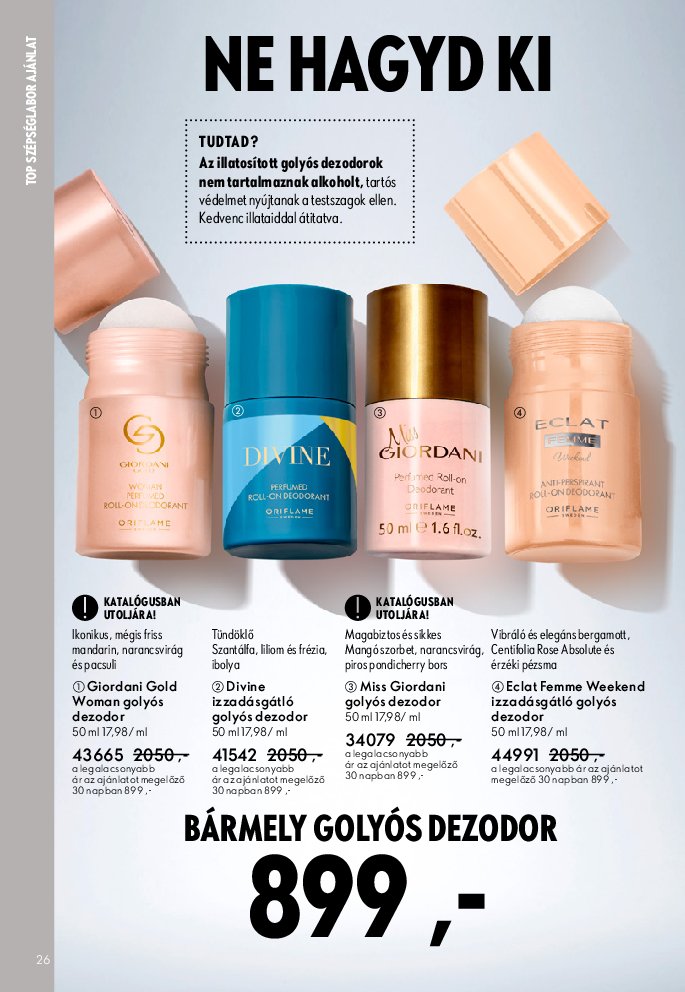 oriflame - Oriflame akciós újság, érvényes 09.07. - 09.30. - page: 26 oriflame - Oriflame akciós újság, érvényes 09.07. - 09.30. - page: 26