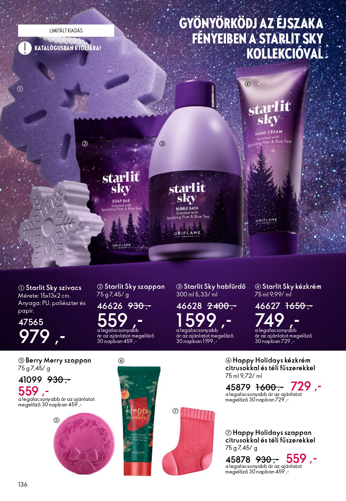oriflame - Oriflame akciós újság, érvényes 12.24. - 01.20. - page: 136