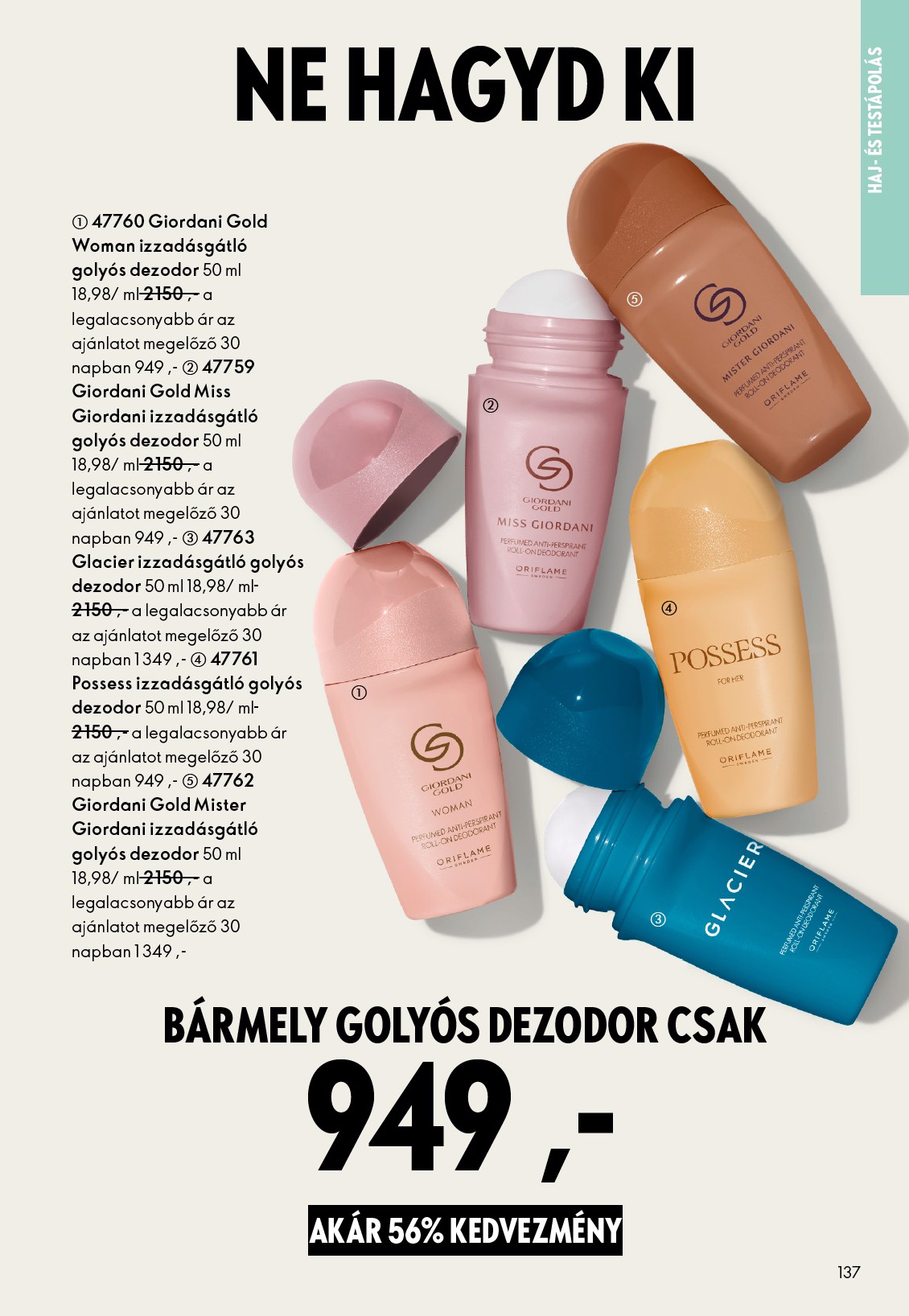 oriflame - Oriflame akciós újság, érvényes 2026.03.25. - 2026.04.14. - page: 137