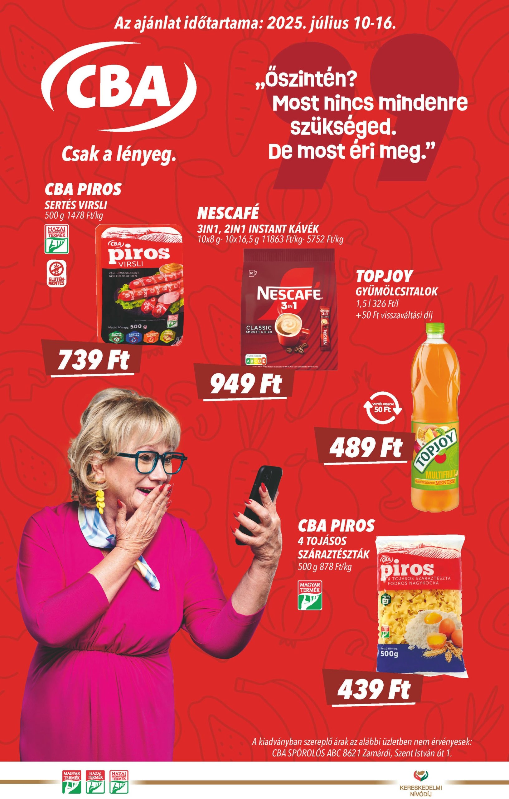 cba - CBA akciós újság, érvényes 07.10. - 07.16.