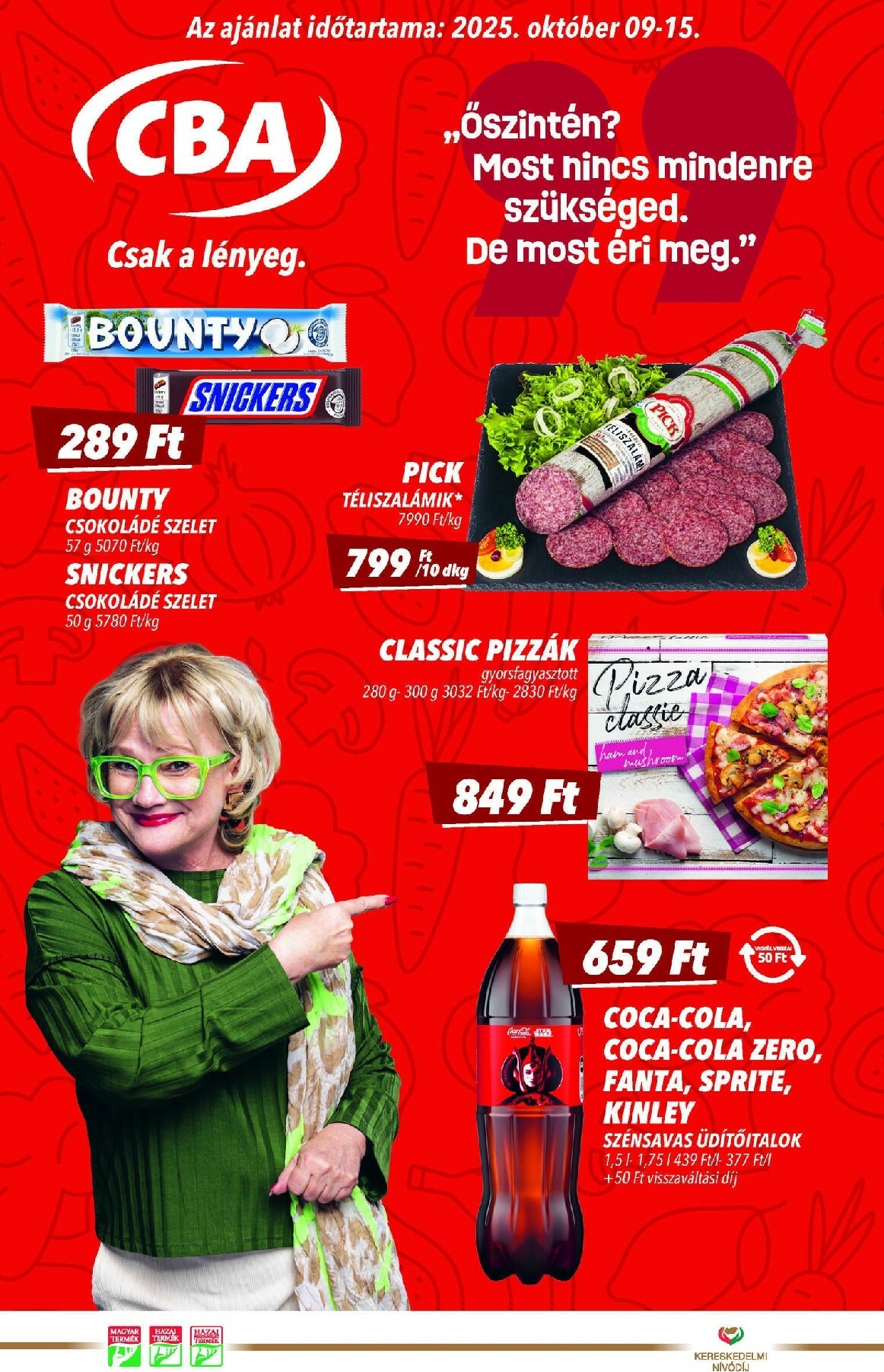 cba - CBA akciós újság, érvényes 10.09. - 10.15. - page: 1