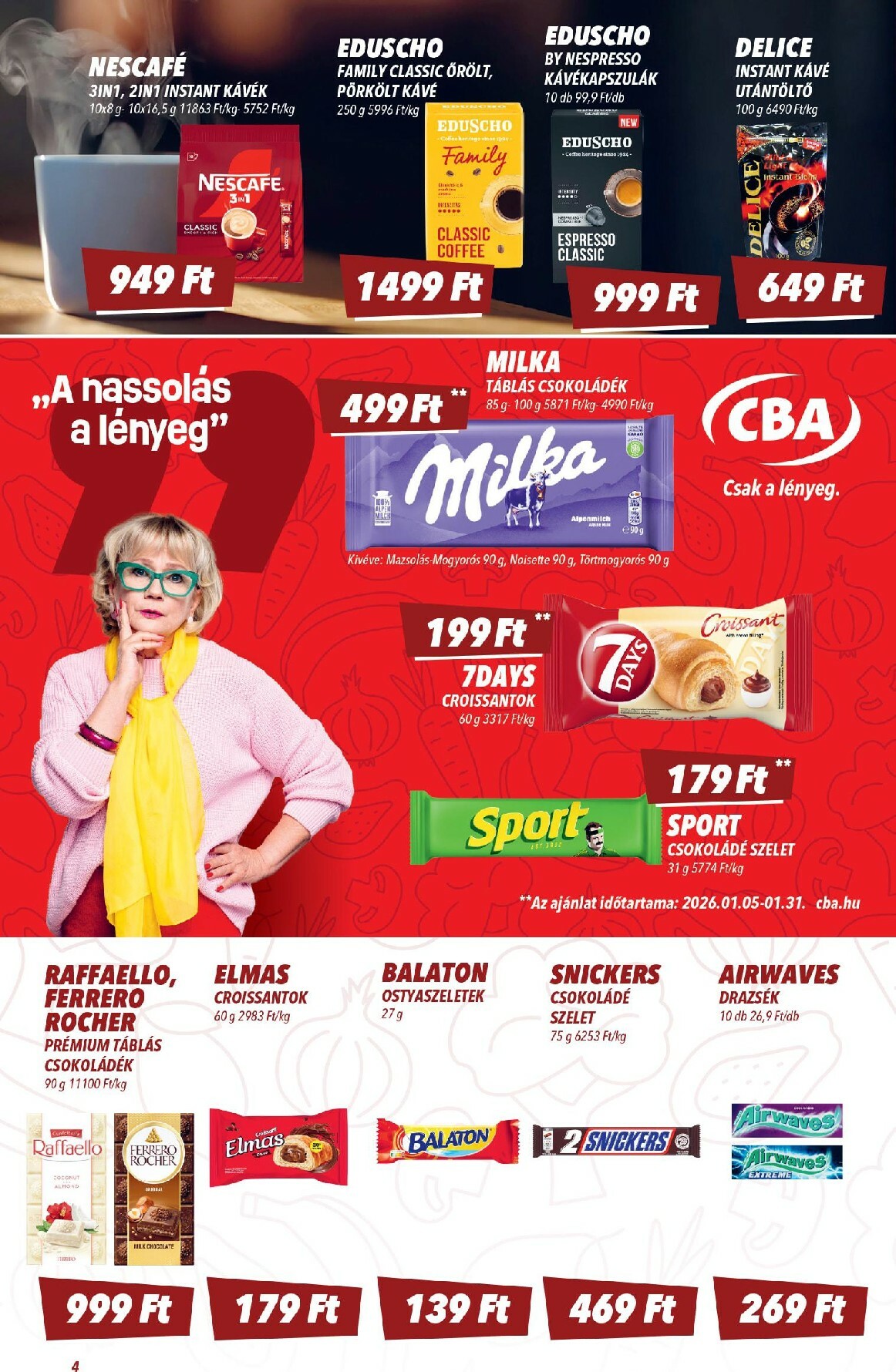 cba - CBA akciós újság, érvényes 01.15. - 01.21. - page: 4