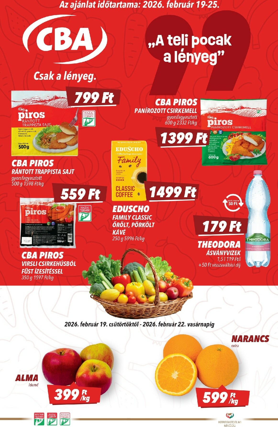 cba - CBA akciós újság, érvényes 2026.02.19. - 2026.02.25. - page: 1