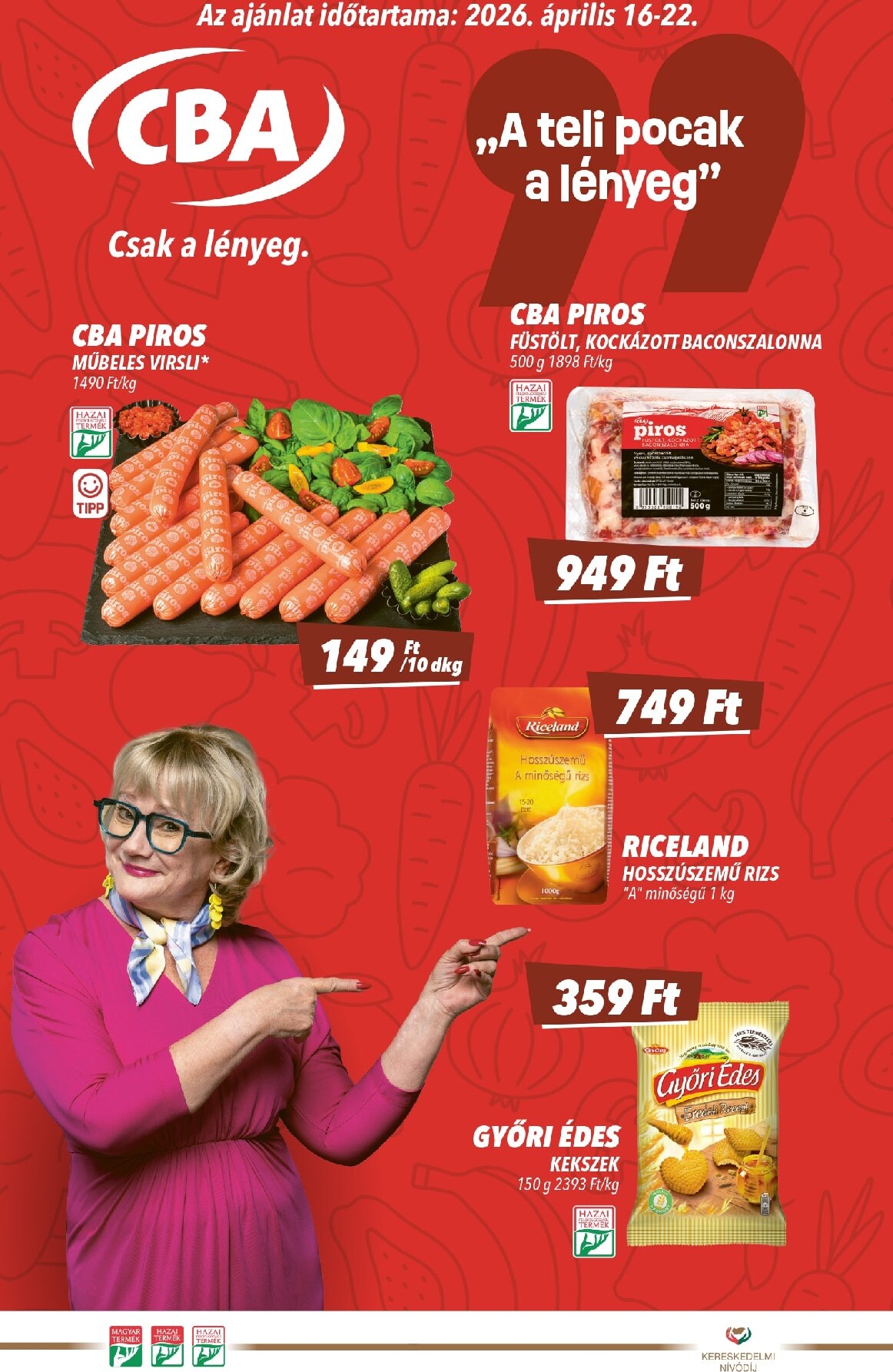 cba - A jövőbeli CBA akciós újság csütörtöktől 2026.04.16.-tól szerdától 2026.04.22.-ig érvényes. - page: 1