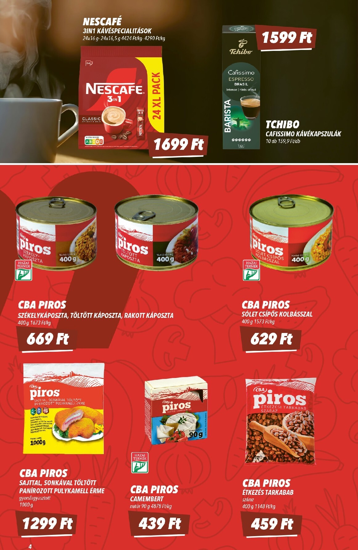 cba - A jövőbeli CBA akciós újság csütörtöktől 2026.04.16.-tól szerdától 2026.04.22.-ig érvényes. - page: 4