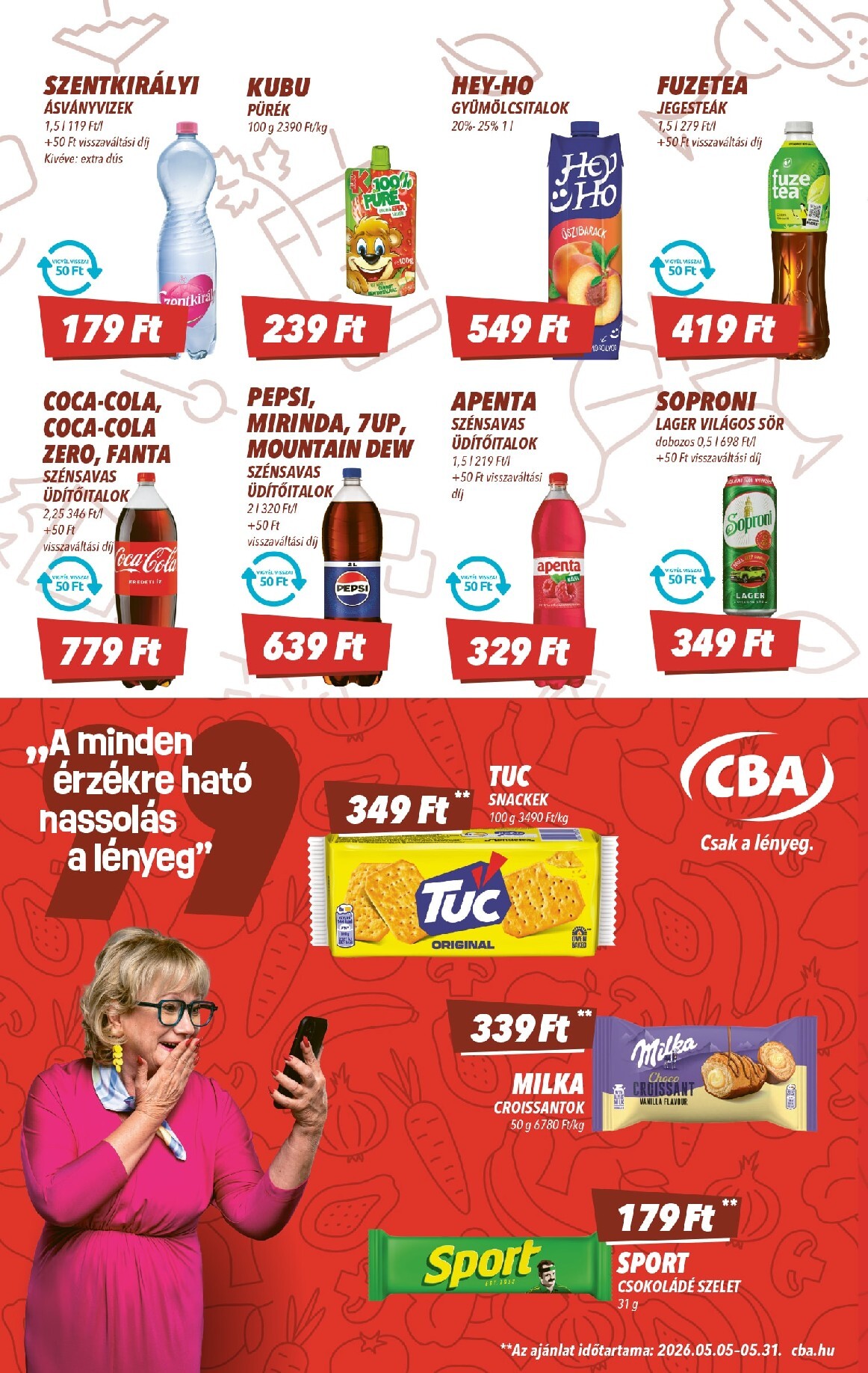 cba - A jövőbeli CBA akciós újság csütörtöktől 2026.05.14.-tól szerdától 2026.05.20.-ig érvényes. - page: 6