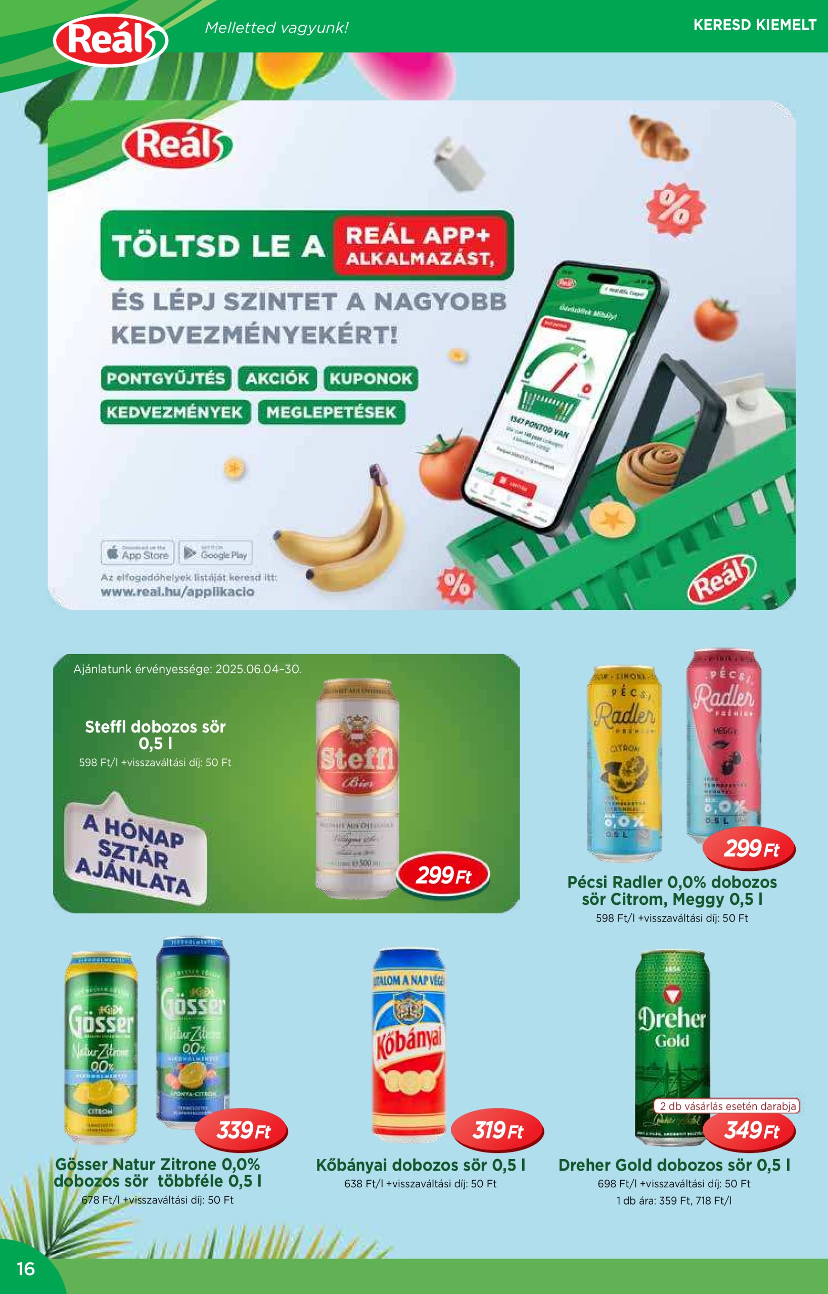 real - Reál akciós újság, érvényes 06.04. - 06.15. - page: 16