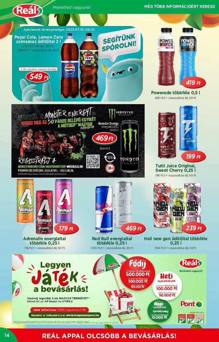 real - Reál - Országos Ajánlatok akciós újság, érvényes 07.30. - 08.10. - page: 14