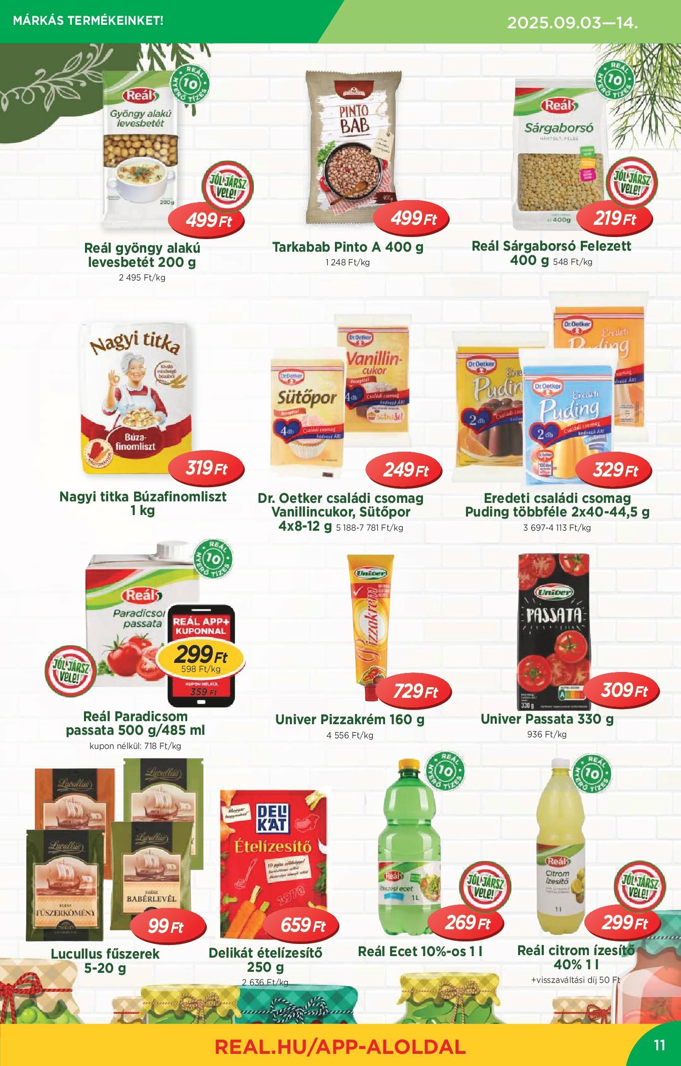 real - Reál - Országos Ajánlatok akciós újság, érvényes 09.03. - 09.14. - page: 11