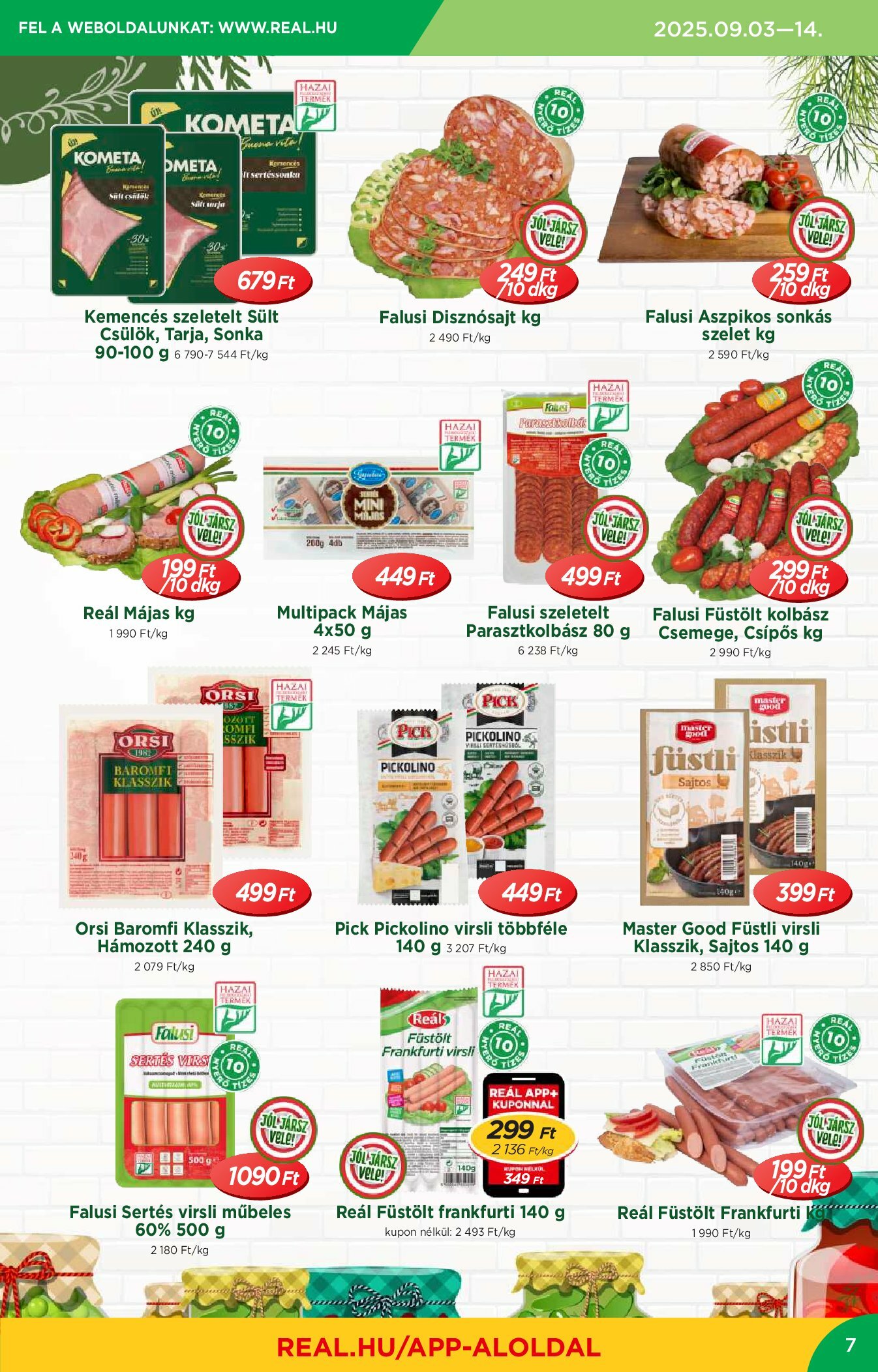 real - Reál - Országos Ajánlatok akciós újság, érvényes 09.03. - 09.14. - page: 7