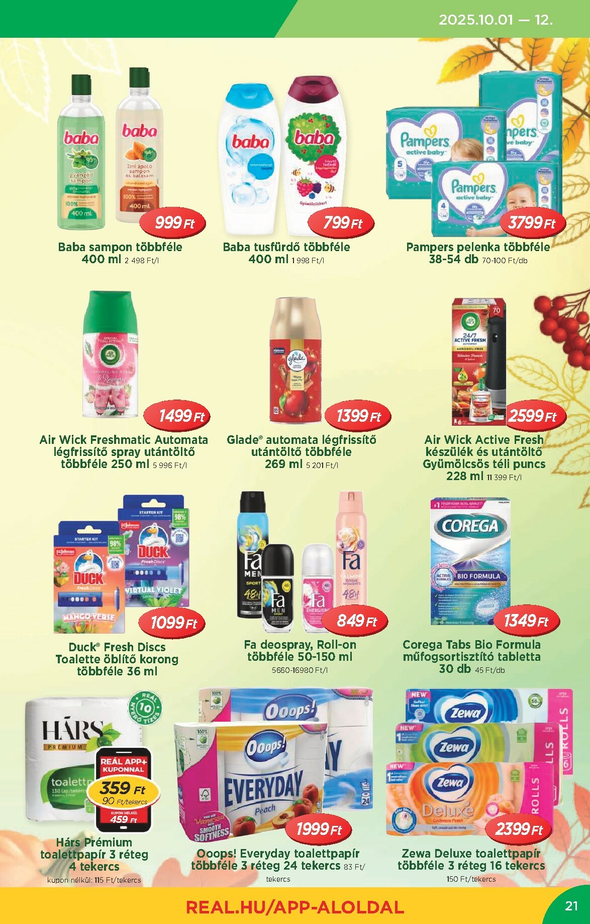 real - Reál - Országos Ajánlatok akciós újság, érvényes 10.01. - 10.12. - page: 21