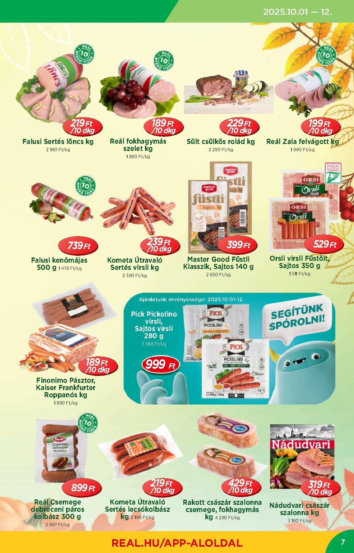 real - Reál - Országos Ajánlatok akciós újság, érvényes 10.01. - 10.12. - page: 7