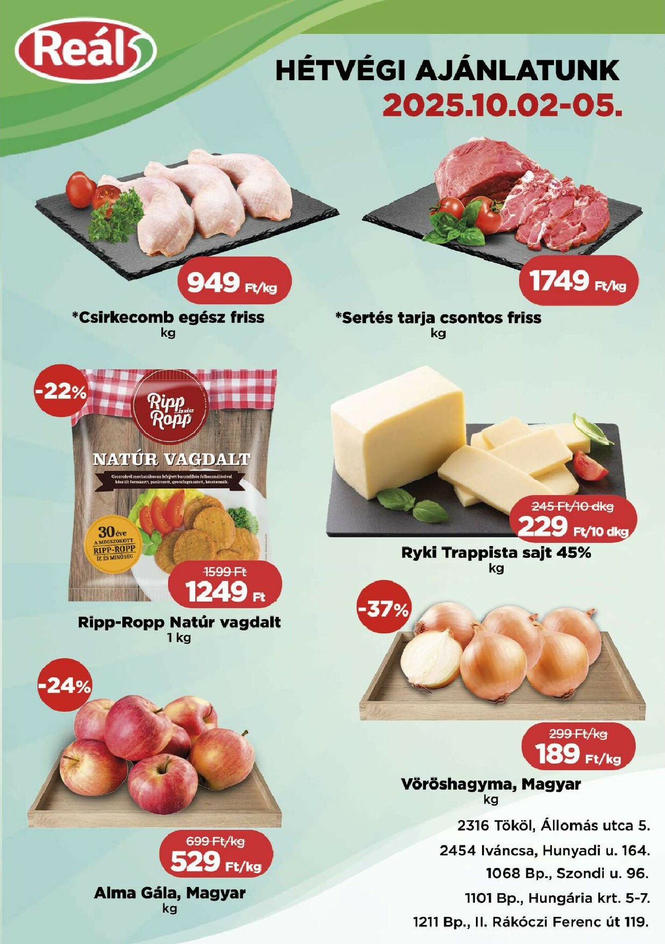 real - Reál - Bevásárló hétvége Pest akciós újság, érvényes 10.02. - 10.05.