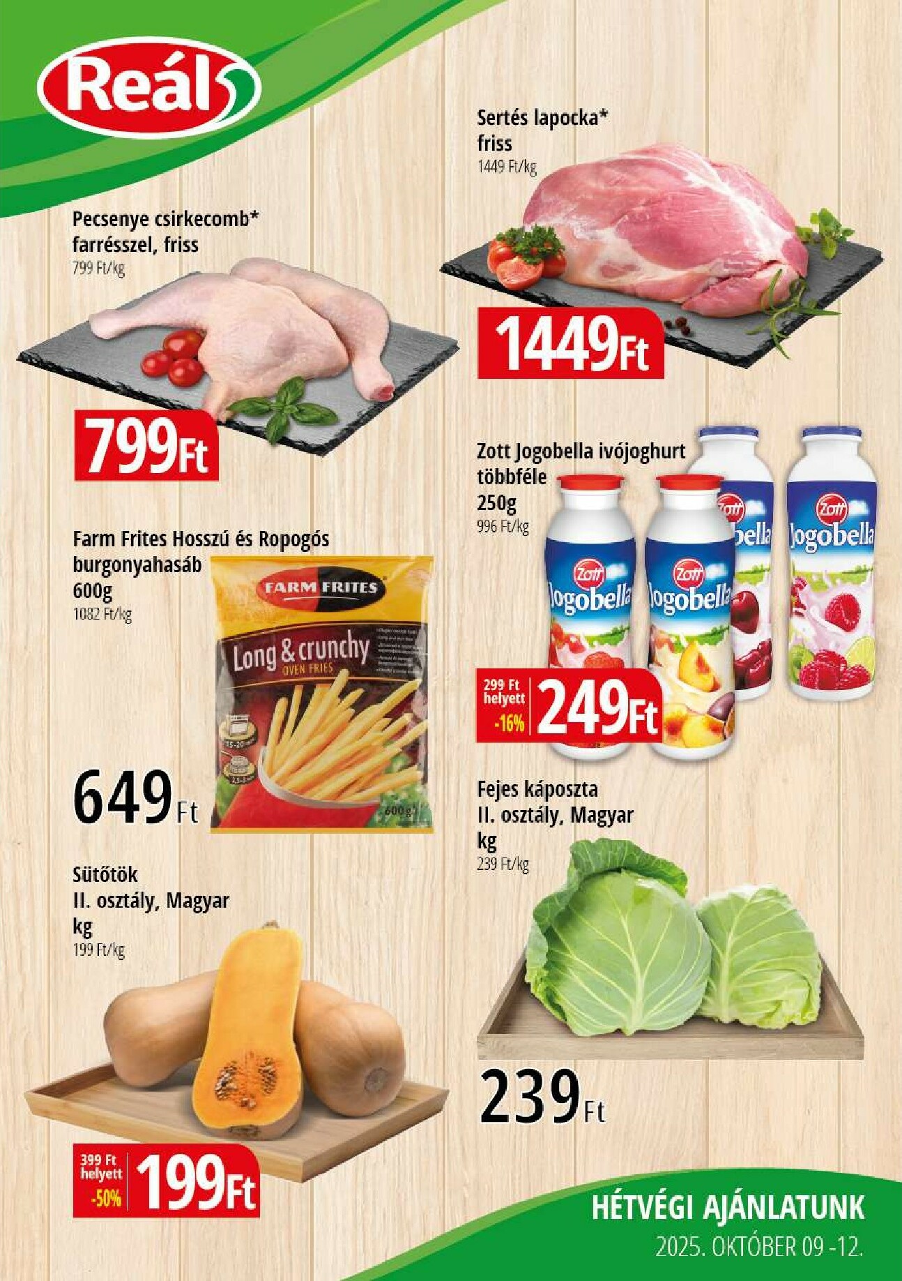real - Reál - Bevásárló hétvége Kelet-Alfi-Ker akciós újság, érvényes 10.09. - 10.12.