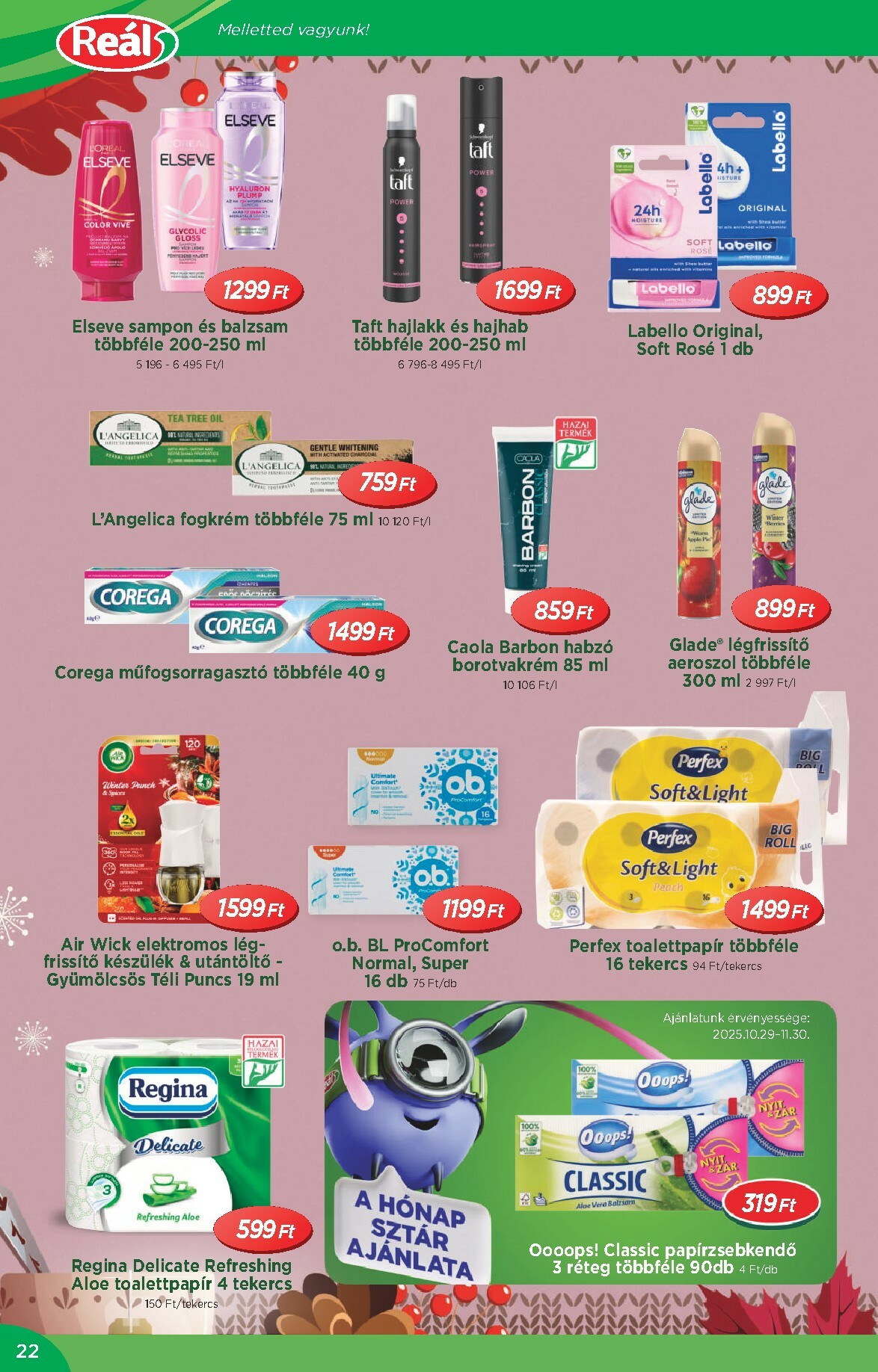 real - Reál - Országos Ajánlatok akciós újság, érvényes 10.29. - 11.09. - page: 22