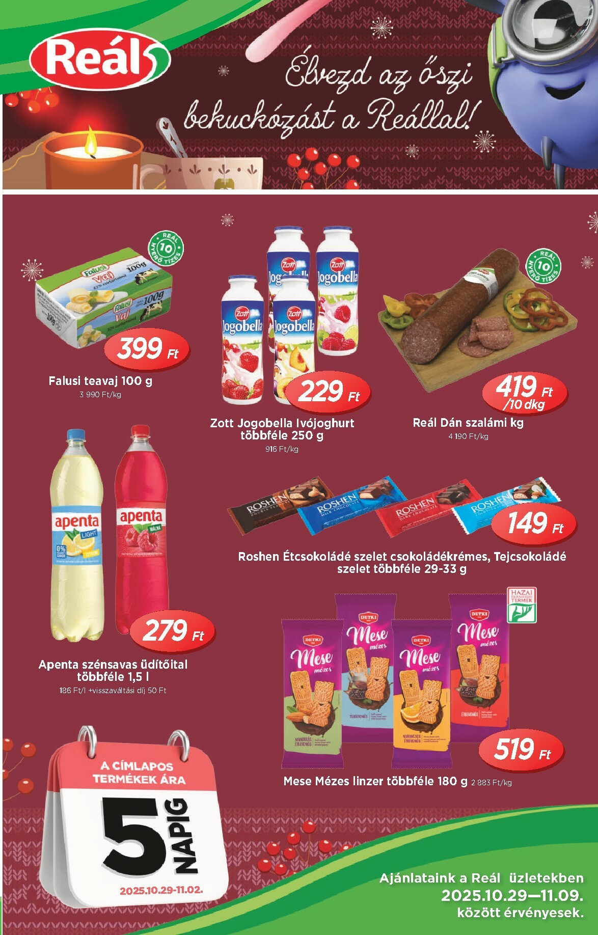 real - Reál - Országos Ajánlatok akciós újság, érvényes 10.29. - 11.09.