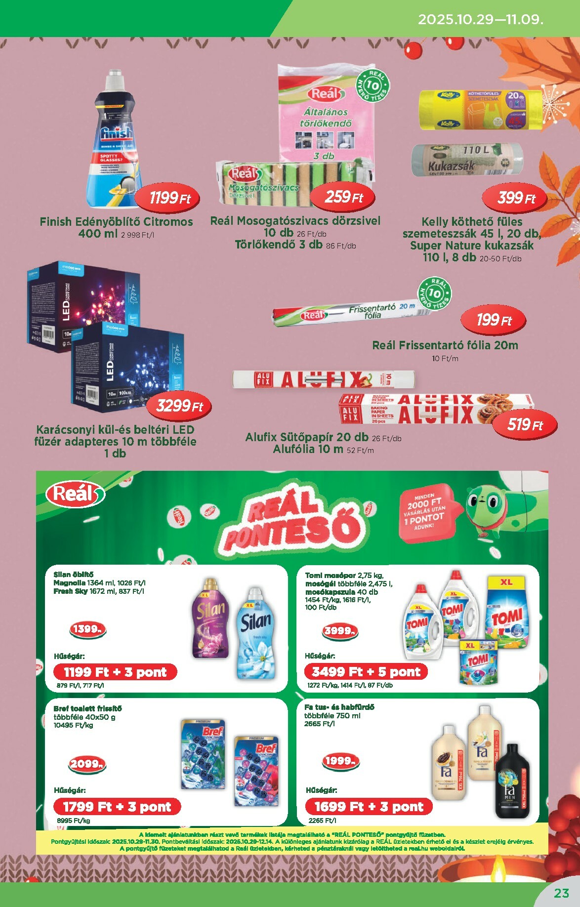 real - Reál - Országos Ajánlatok akciós újság, érvényes 10.29. - 11.09. - page: 23