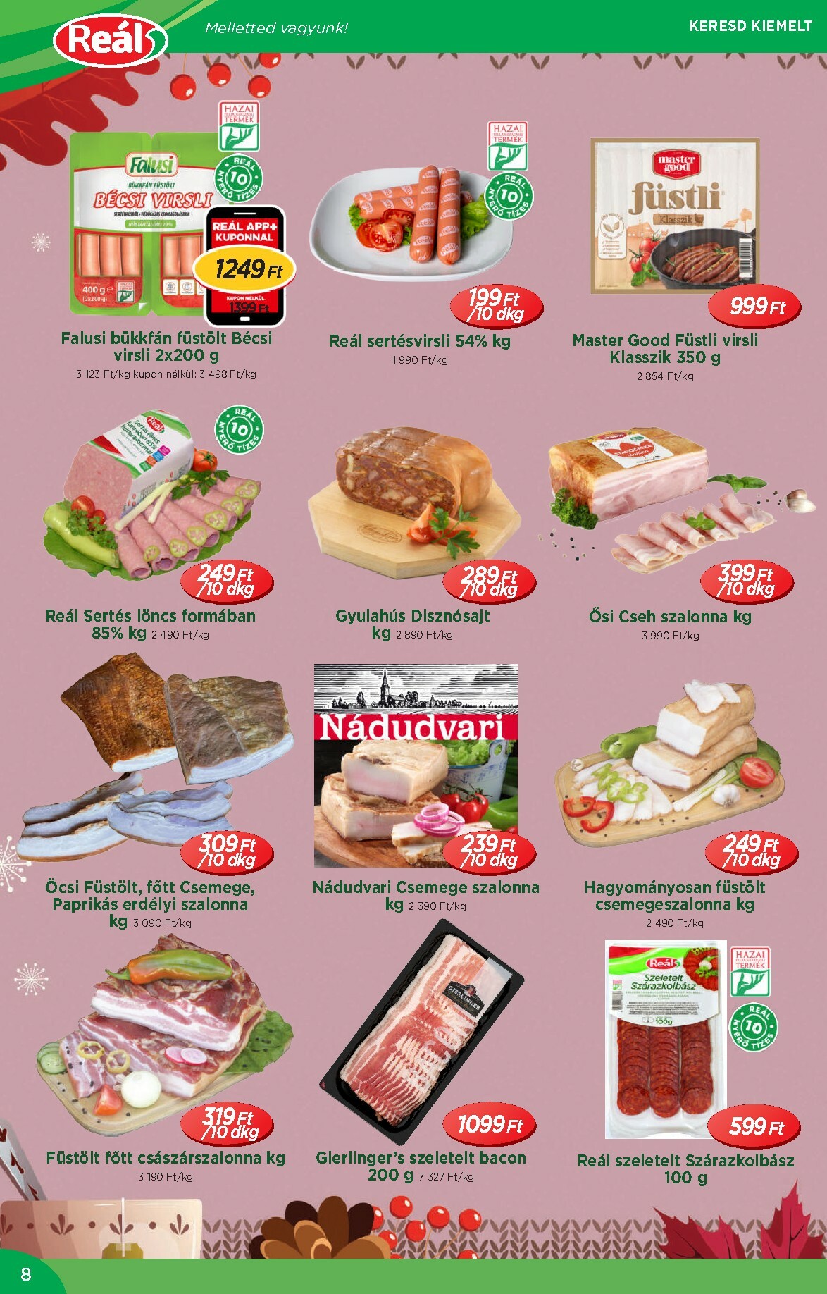 real - Reál - Országos Ajánlatok akciós újság, érvényes 10.29. - 11.09. - page: 8