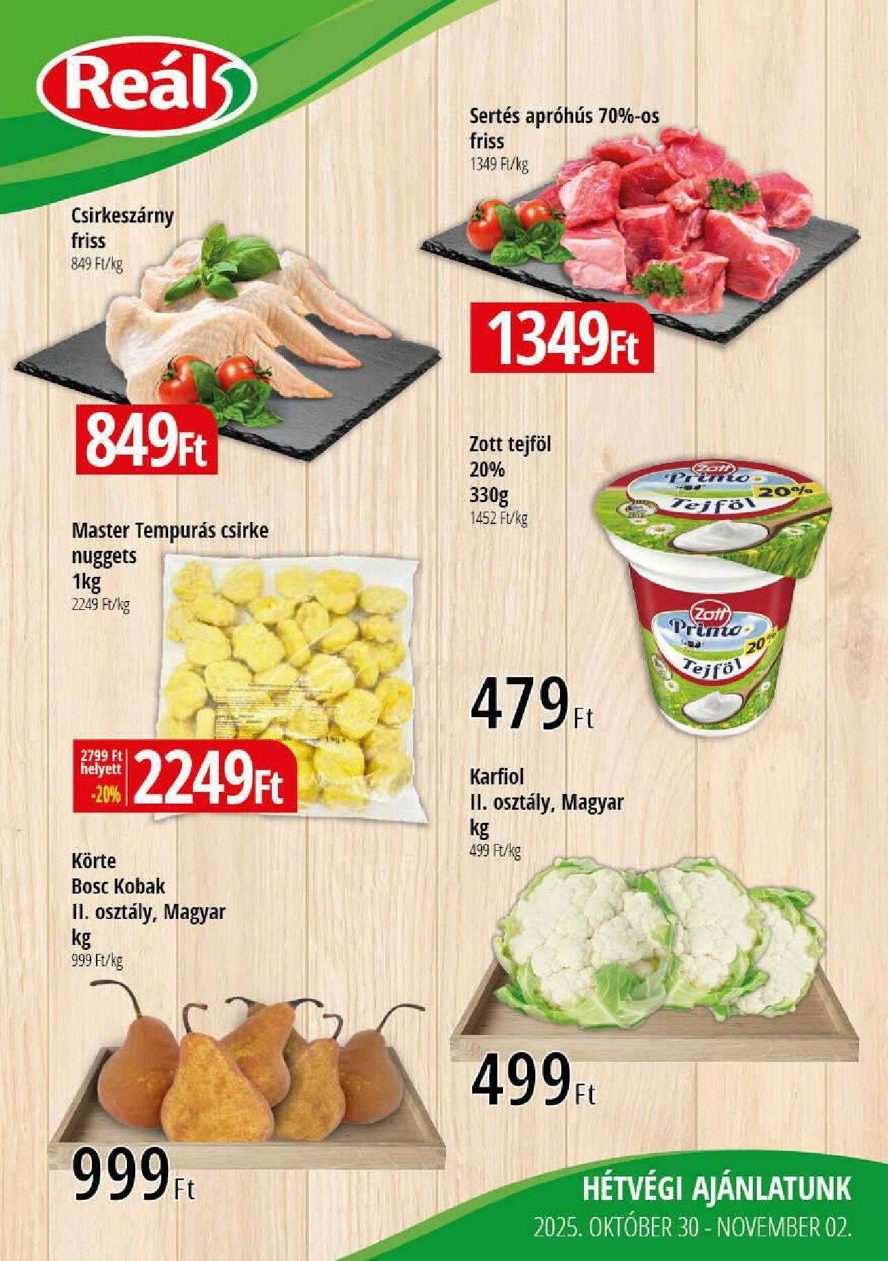 real - Reál - Kelet-Alfi-Ker akciós újság, érvényes 10.30. - 11.02.