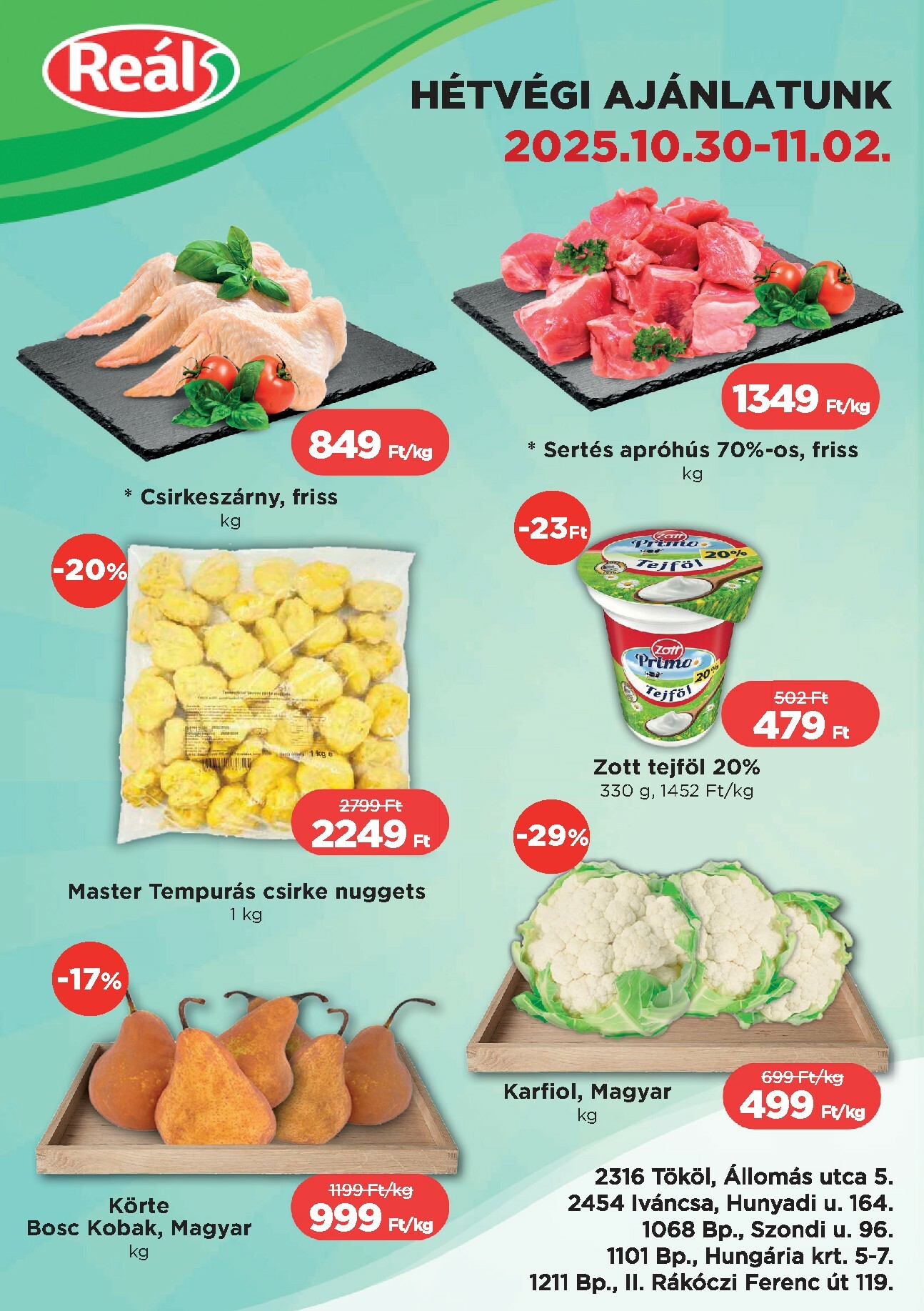 real - Reál - Pest akciós újság, érvényes 10.30. - 11.02.