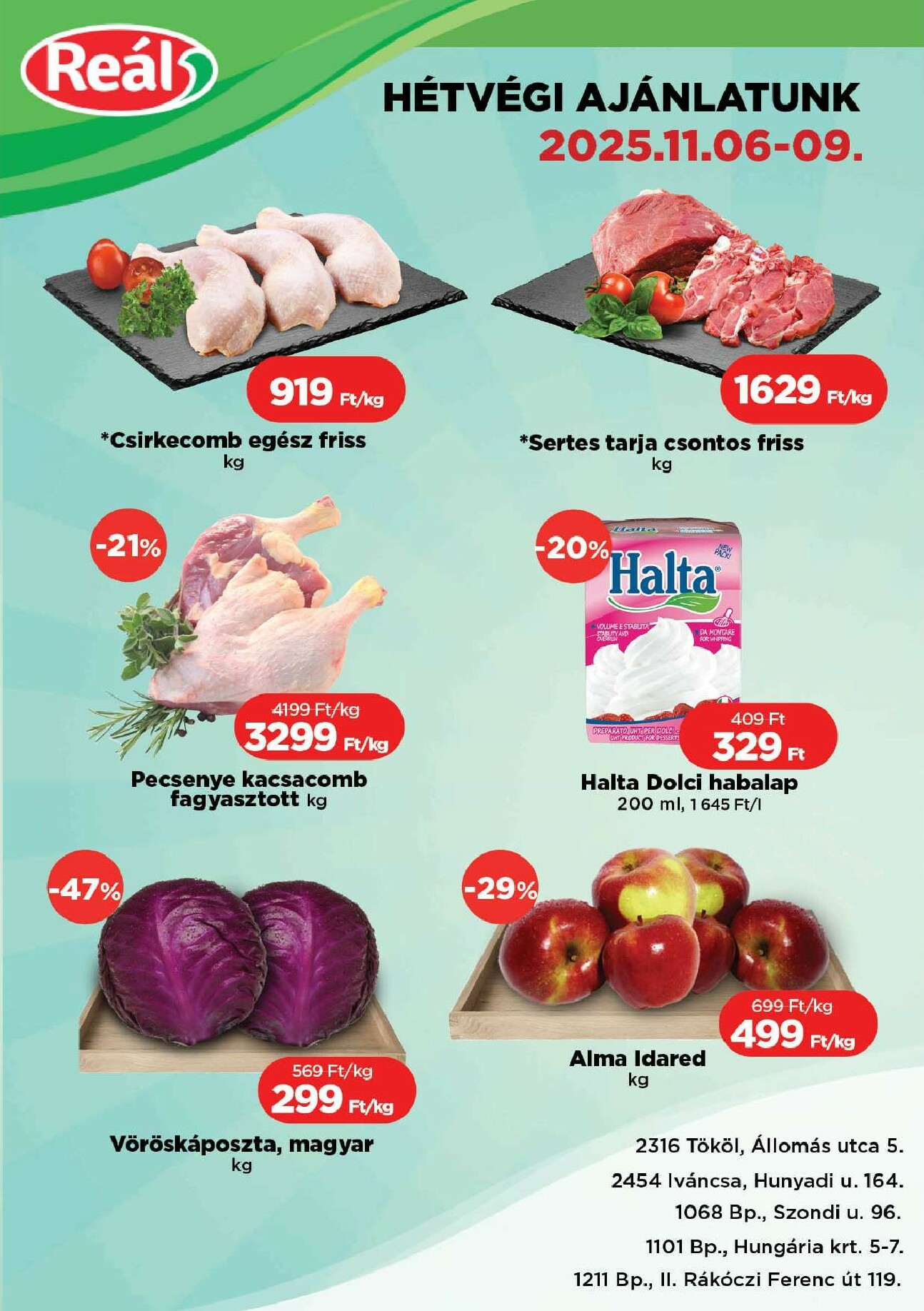 real - Reál - Pest akciós újság, érvényes 11.06. - 11.09.