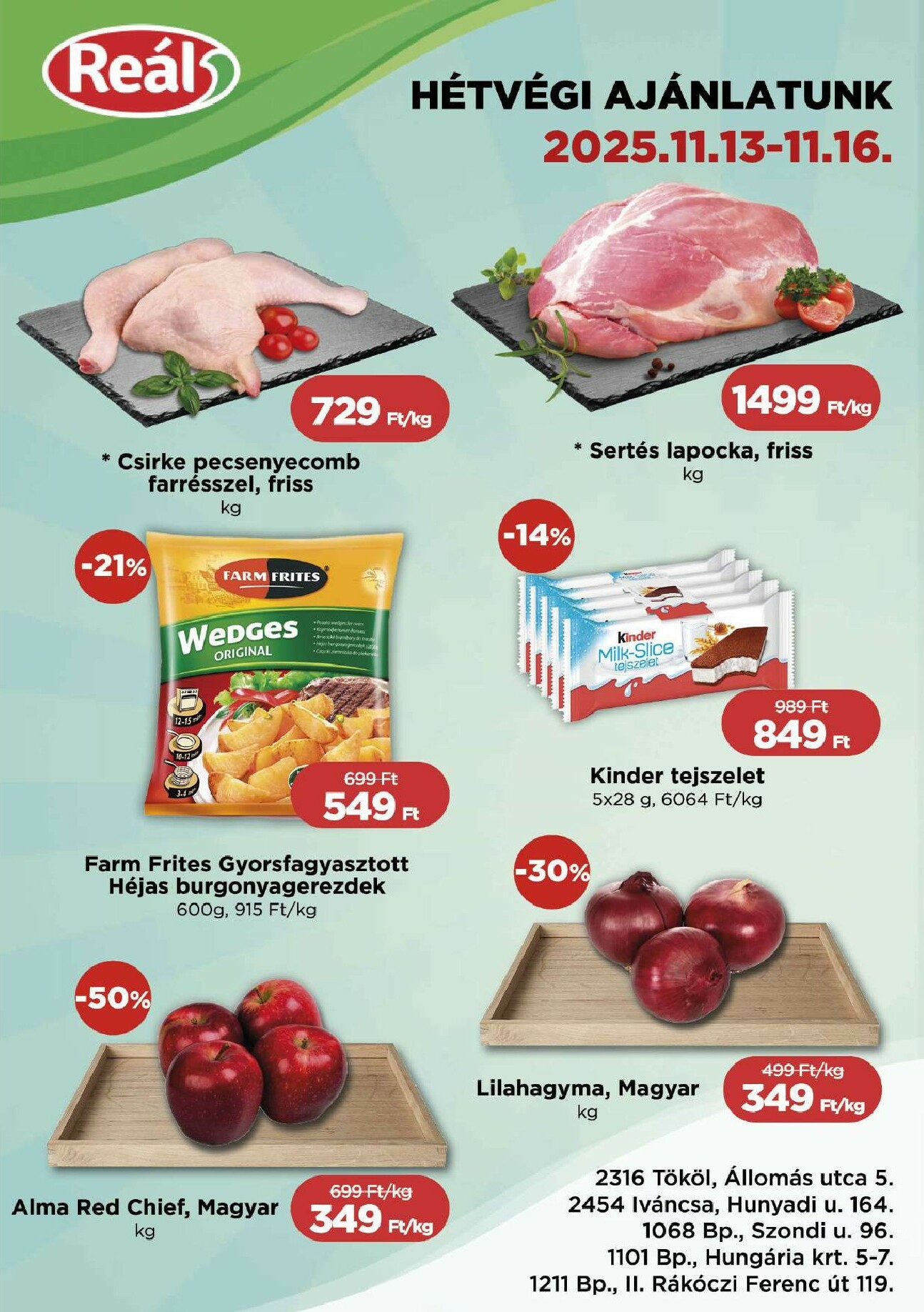 real - Reál - Pest akciós újság, érvényes 11.13. - 11.16.