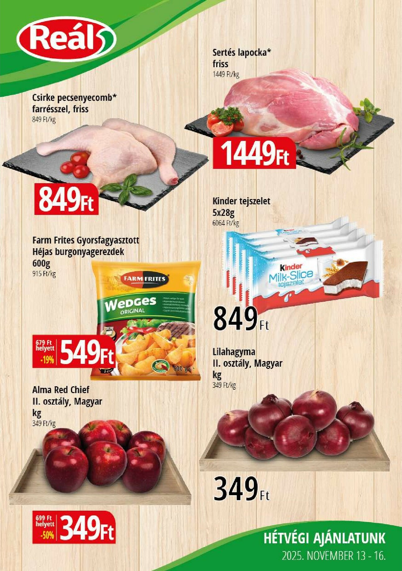 real - Reál - Kisalföld akciós újság, érvényes 11.13. - 11.16.
