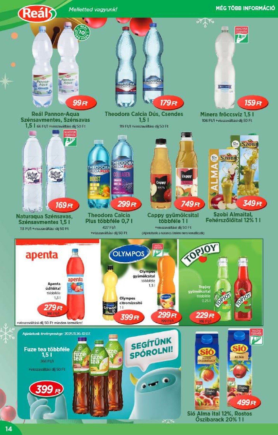 real - Reál - Országos Ajánlatok akciós újság, érvényes 11.26. - 12.07. - page: 14