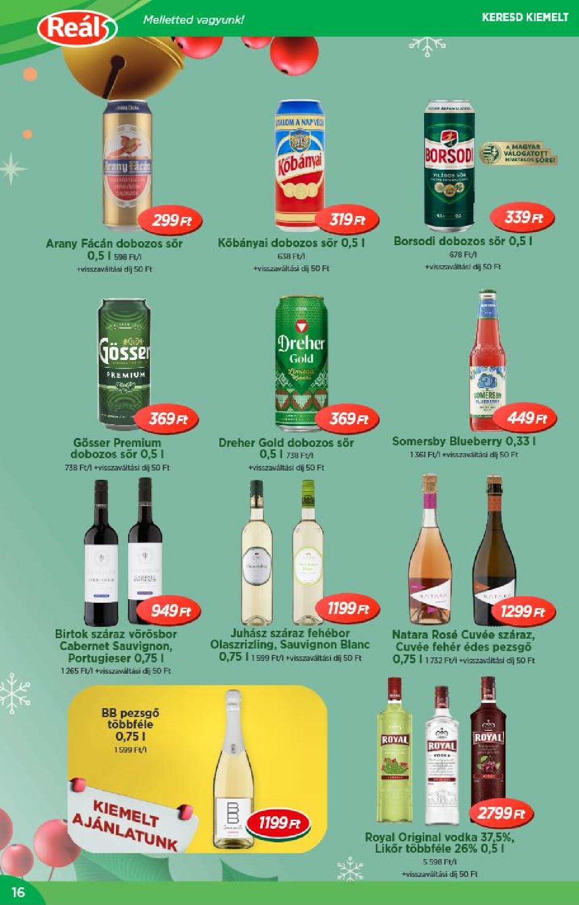 real - Reál - Országos Ajánlatok akciós újság, érvényes 11.26. - 12.07. - page: 16