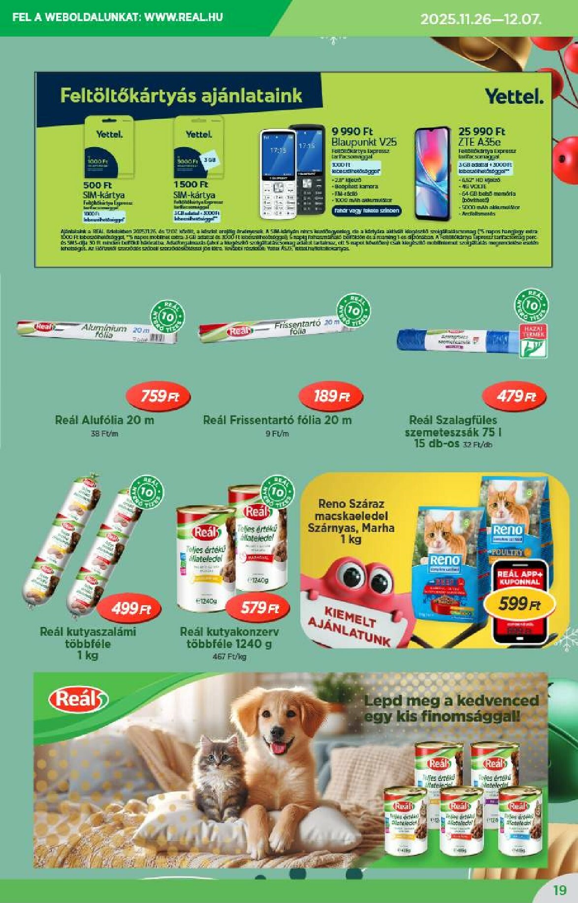 real - Reál - Országos Ajánlatok akciós újság, érvényes 11.26. - 12.07. - page: 19