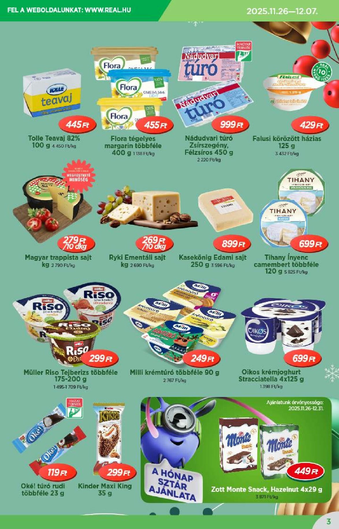 real - Reál - Országos Ajánlatok akciós újság, érvényes 11.26. - 12.07. - page: 3