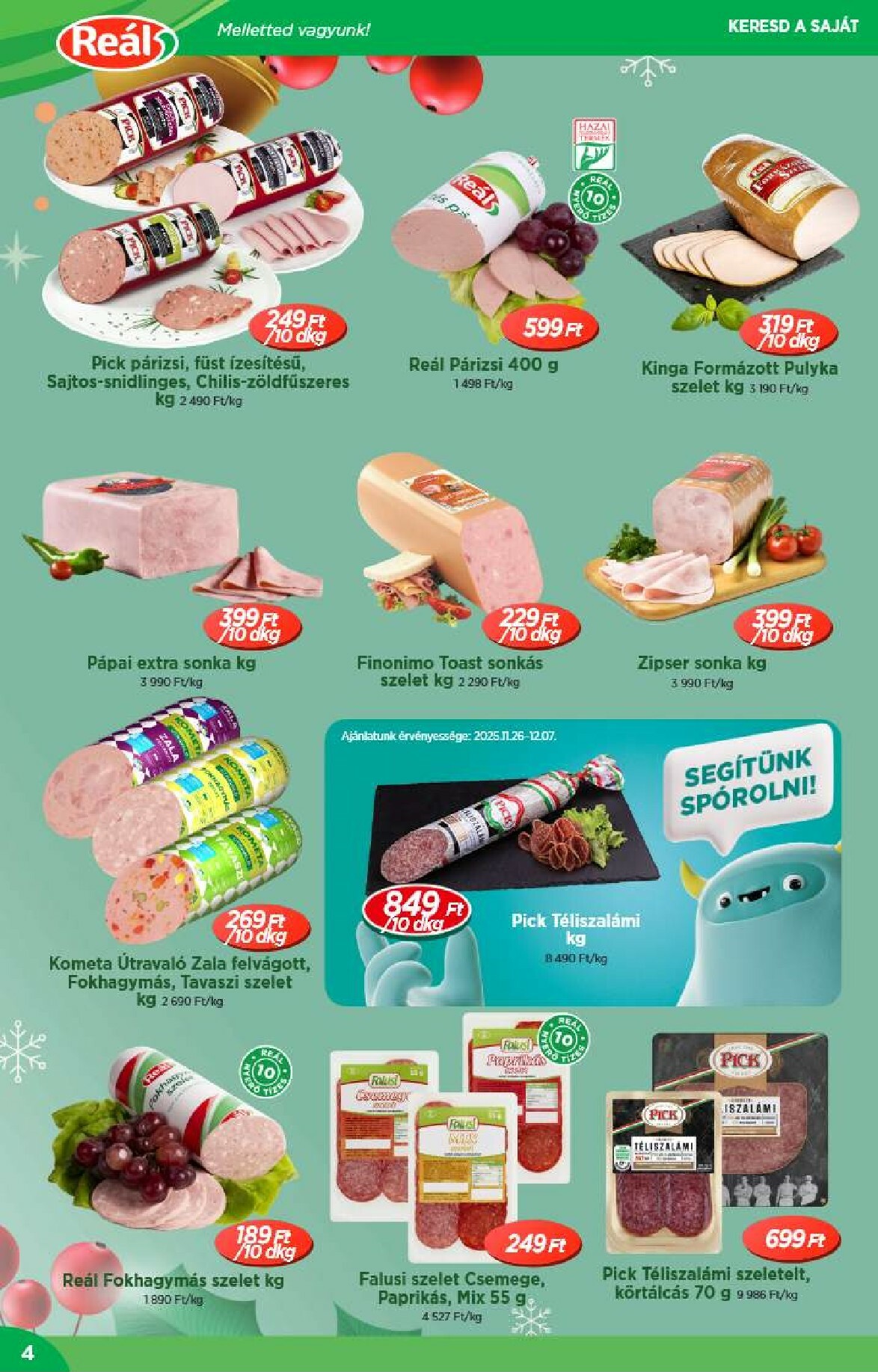 real - Reál - Országos Ajánlatok akciós újság, érvényes 11.26. - 12.07. - page: 4