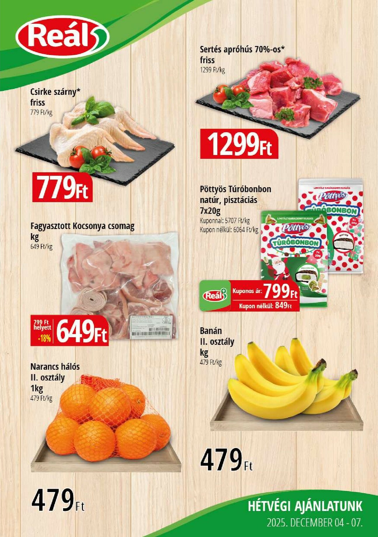 real - Reál - Bevásárló hétvége akciós újság, érvényes 12.04. - 12.07.