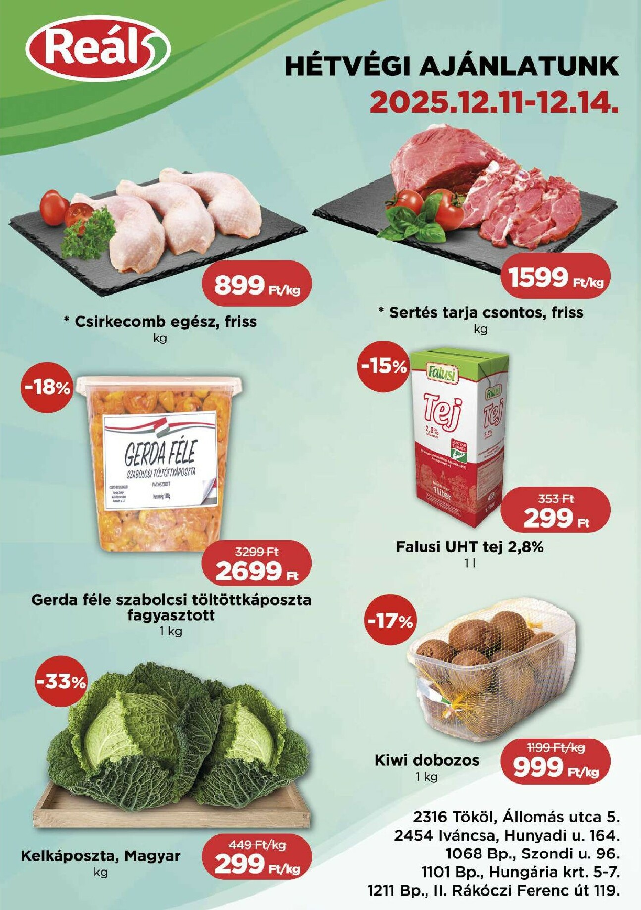 real - Reál - Pest megye akciós újság, érvényes 12.11. - 12.14.