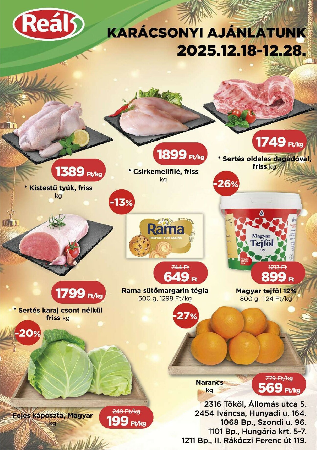 real - Reál - Kelet Magyarország akciós újság, érvényes 12.18. - 12.28.