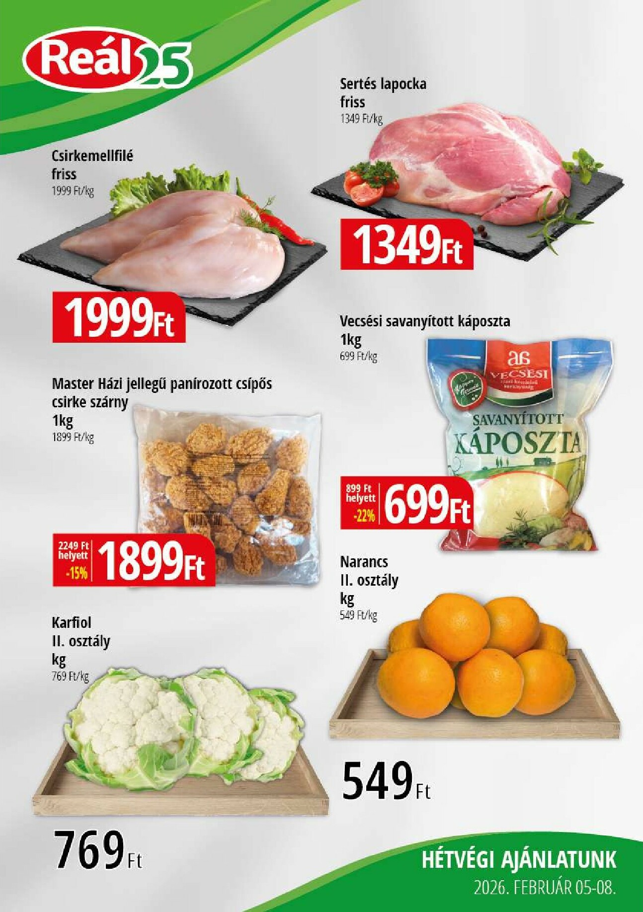 real - Reál - Kisalföld akciós újság, érvényes 2026.02.05. - 2026.02.08.