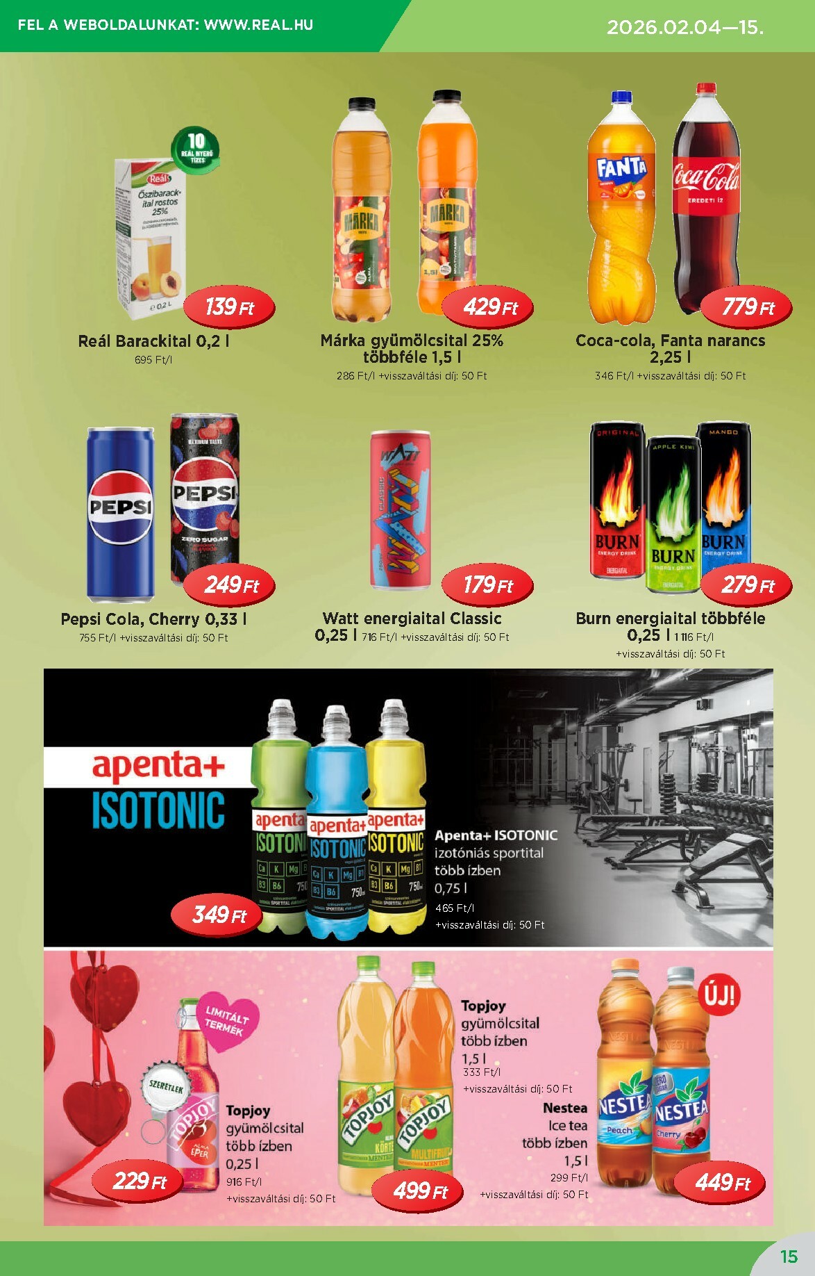 real - Reál - Országos Ajánlatok akciós újság, érvényes 2026.02.04. - 2026.02.15. - page: 15