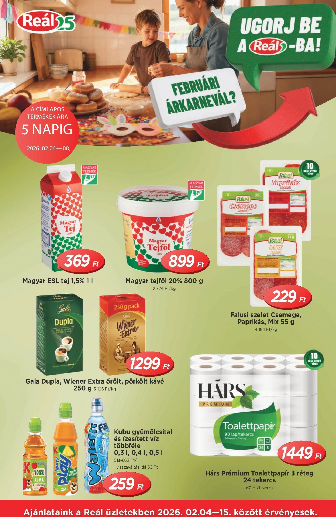 real - Reál - Országos Ajánlatok akciós újság, érvényes 2026.02.04. - 2026.02.15. - page: 1