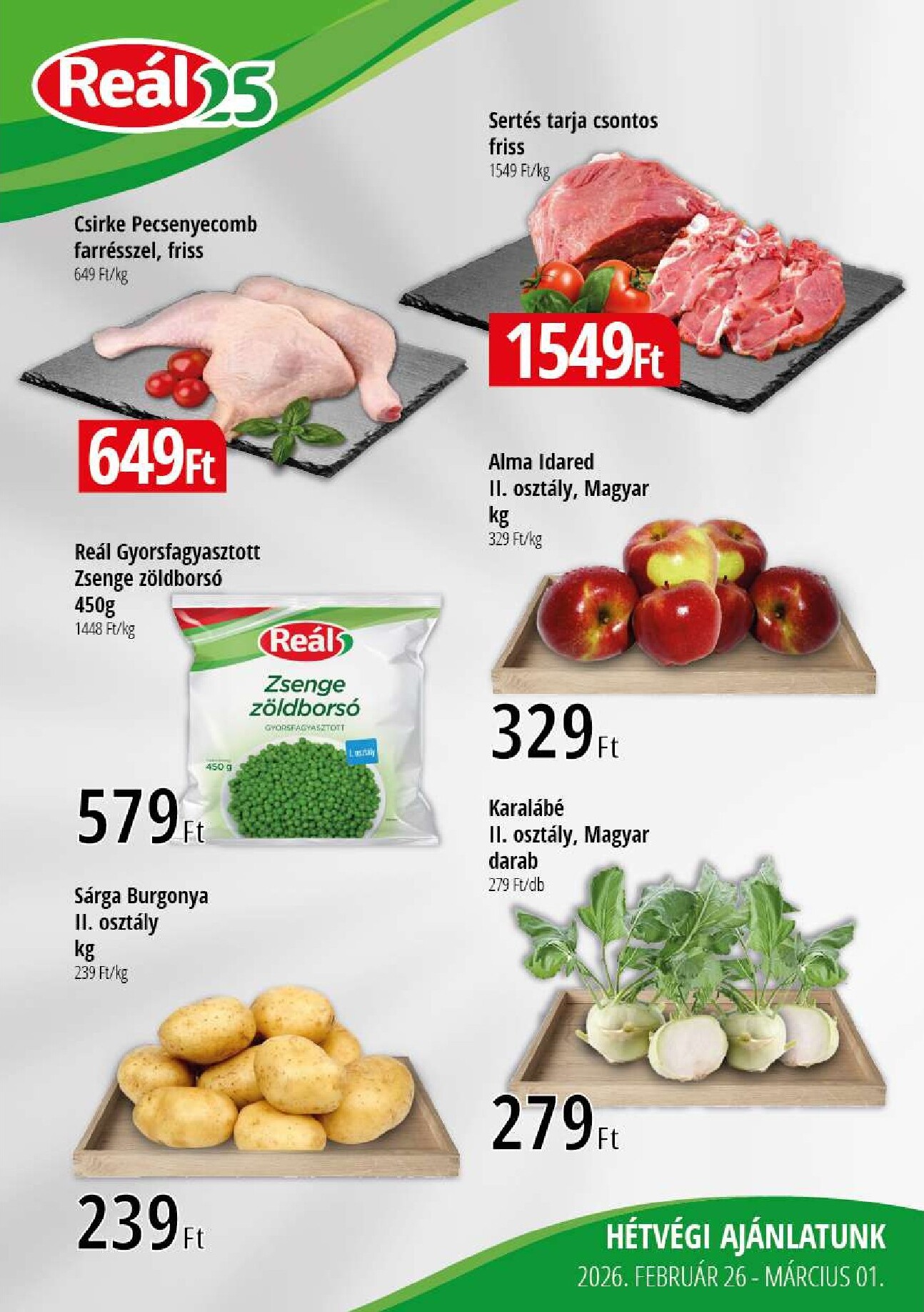 real - Reál - Kisalföld akciós újság, érvényes 2026.02.26. - 2026.03.01.