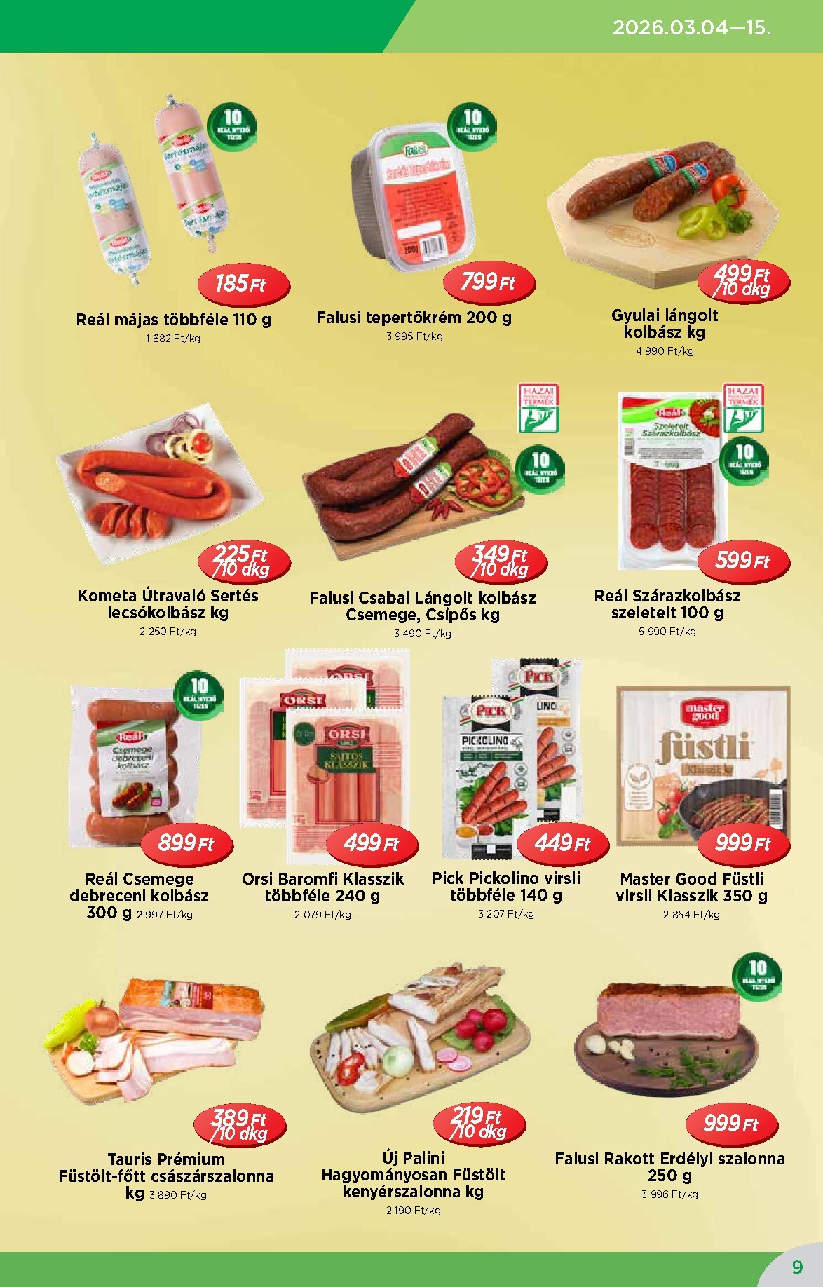 real - Reál - Országos Ajánlatok akciós újság, érvényes 2026.03.04. - 2026.03.15. - page: 9