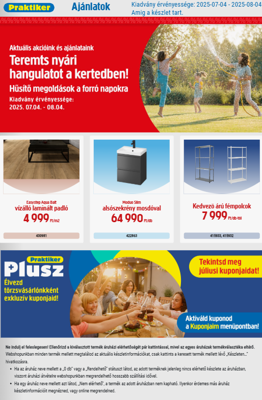 praktiker - Praktiker akciós újság, érvényes 07.04. - 08.04. - page: 1