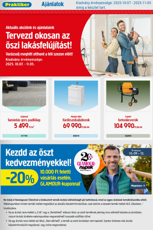praktiker - Praktiker akciós újság, érvényes 10.07. - 11.05. - page: 1