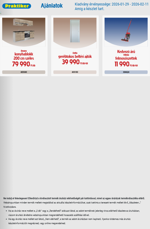 praktiker - Praktiker akciós újság, érvényes 2026.01.29. - 2026.02.11. - page: 1