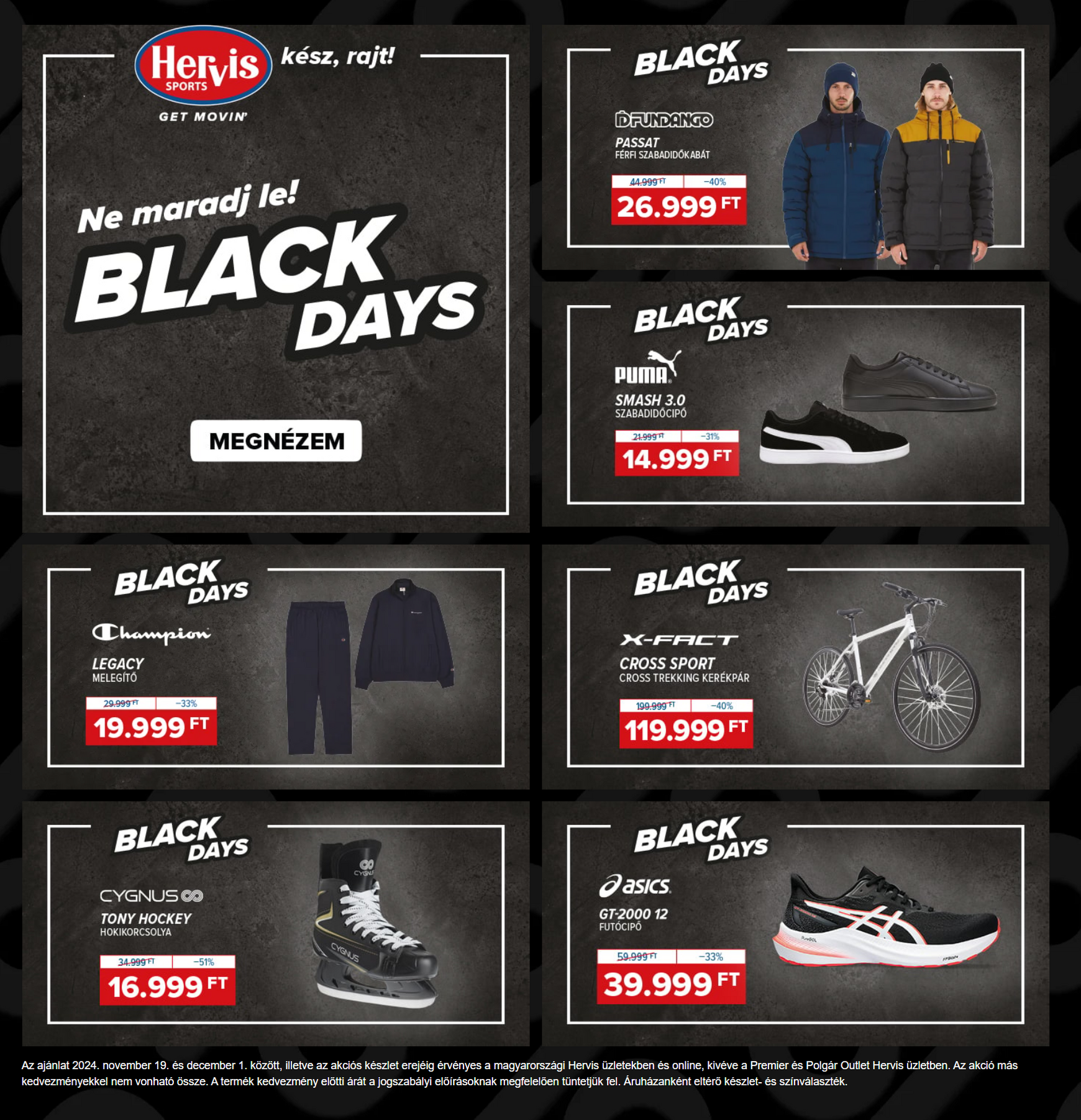 hervis - Hervis - Black Friday akciós újság, érvényes 11.19. - 12.01.