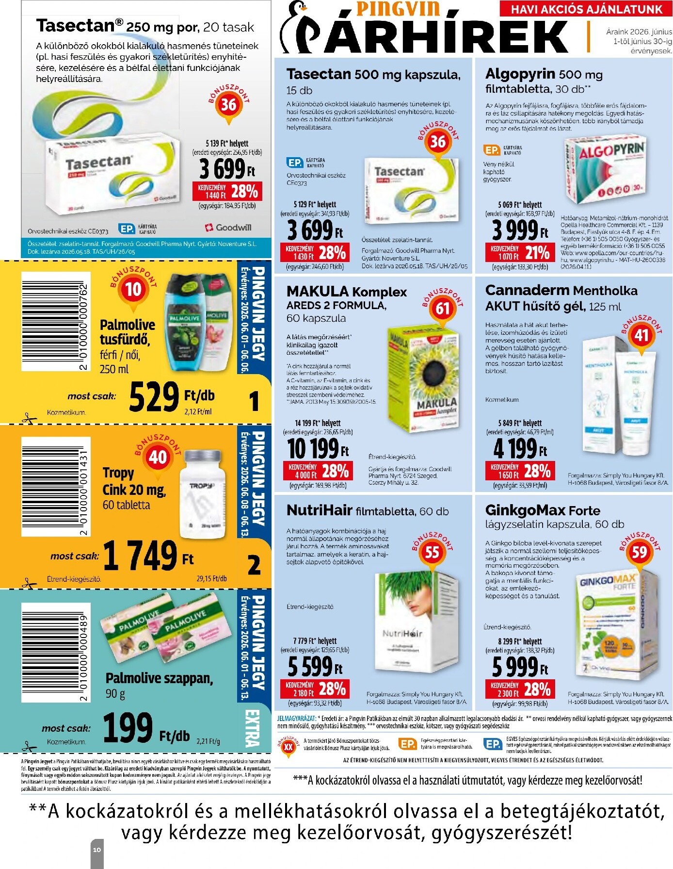 pingvin-patika - Aktuális Pingvin Patika - Magazin szórólap érvényes hétfőtől 2026.06.01.-től keddtől 2026.06.30.-ig - page: 10