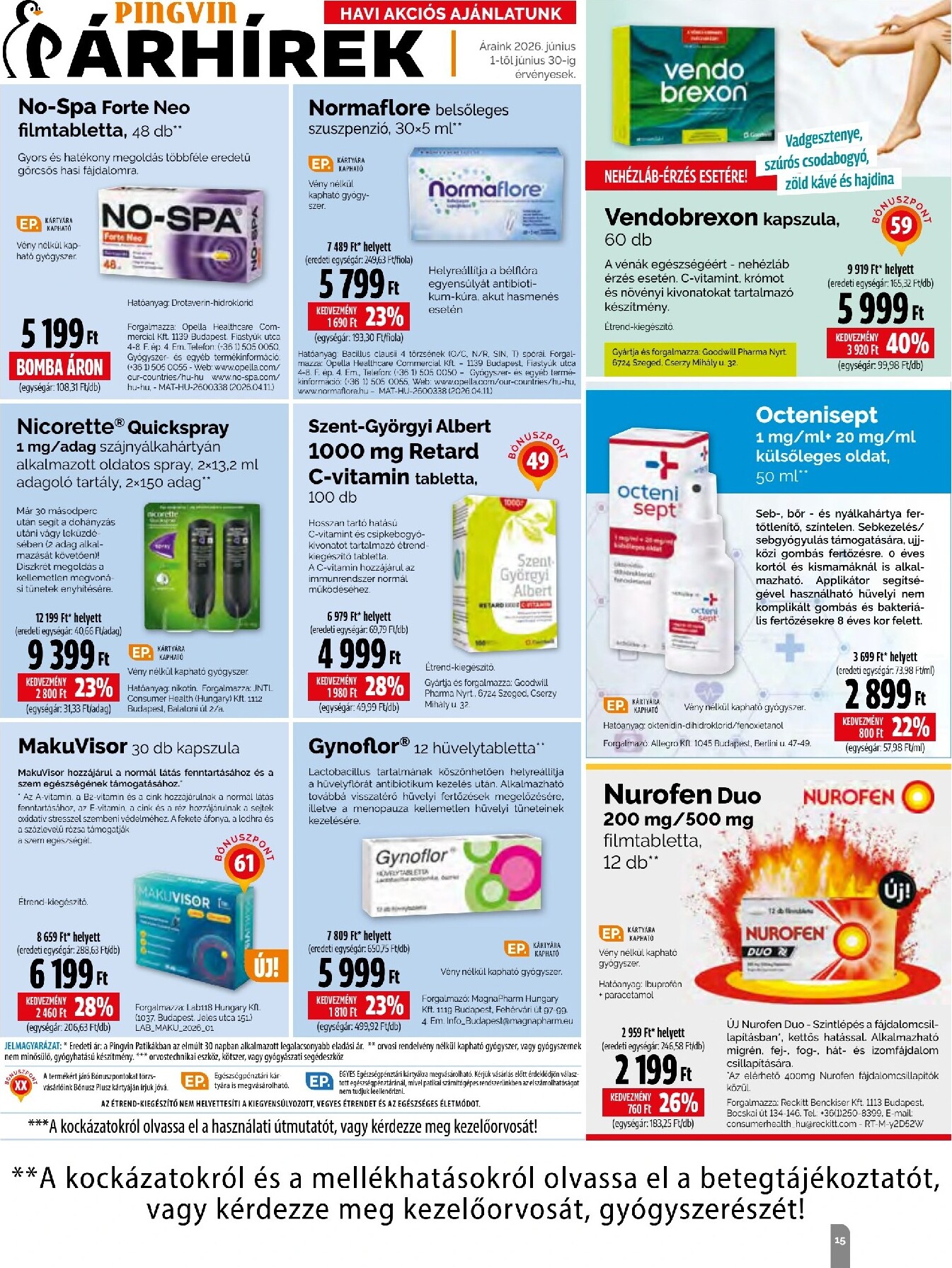 pingvin-patika - Aktuális Pingvin Patika - Magazin szórólap érvényes hétfőtől 2026.06.01.-től keddtől 2026.06.30.-ig - page: 15