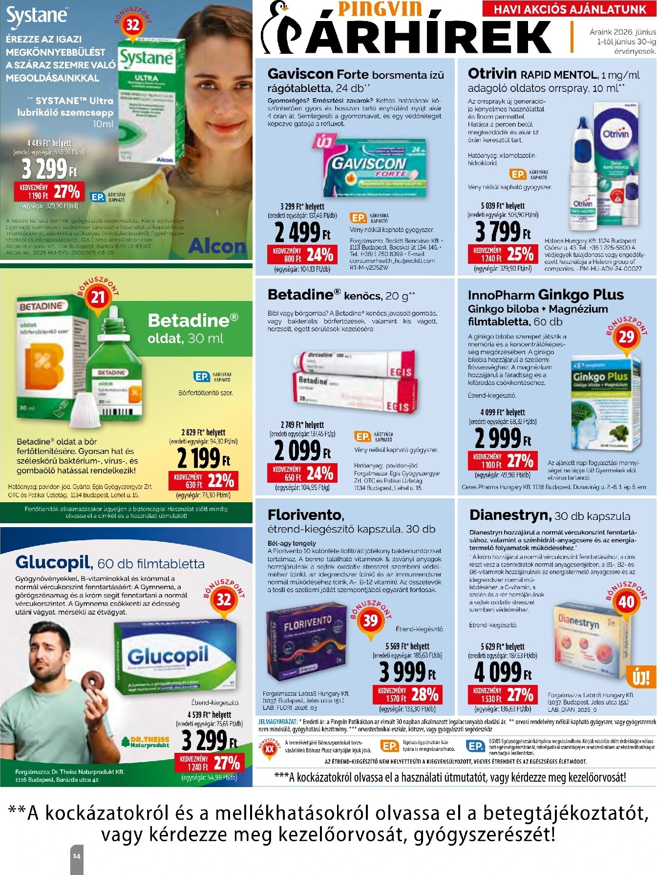 pingvin-patika - Aktuális Pingvin Patika - Magazin szórólap érvényes hétfőtől 2026.06.01.-től keddtől 2026.06.30.-ig - page: 14
