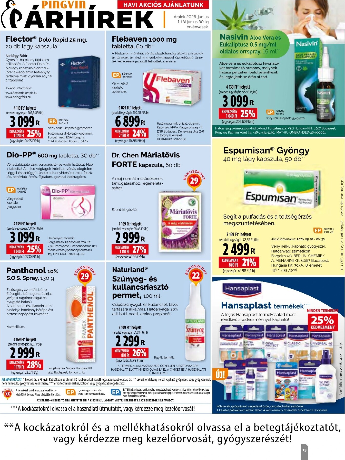 pingvin-patika - Aktuális Pingvin Patika - Magazin szórólap érvényes hétfőtől 2026.06.01.-től keddtől 2026.06.30.-ig - page: 13