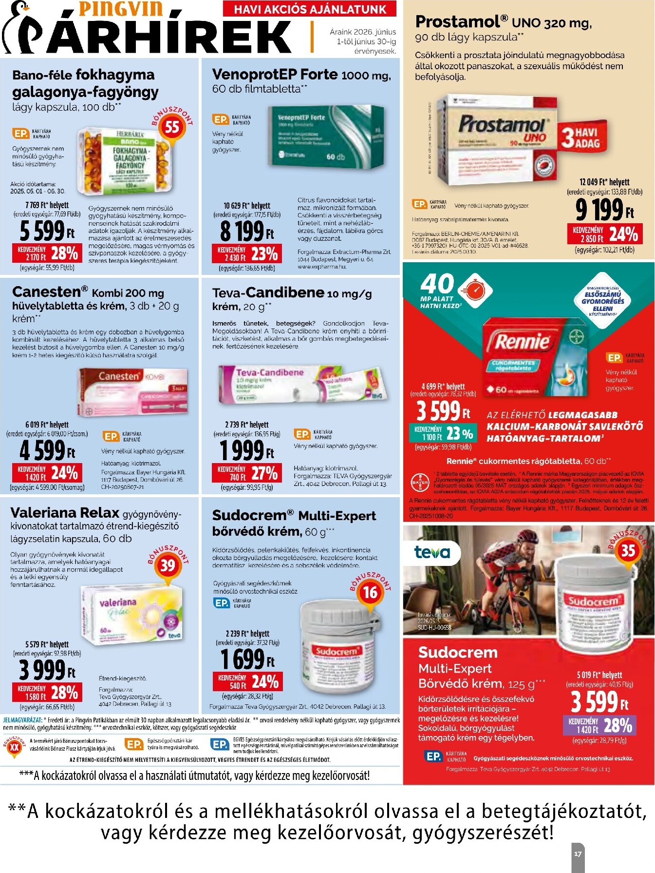 pingvin-patika - Aktuális Pingvin Patika - Magazin szórólap érvényes hétfőtől 2026.06.01.-től keddtől 2026.06.30.-ig - page: 17