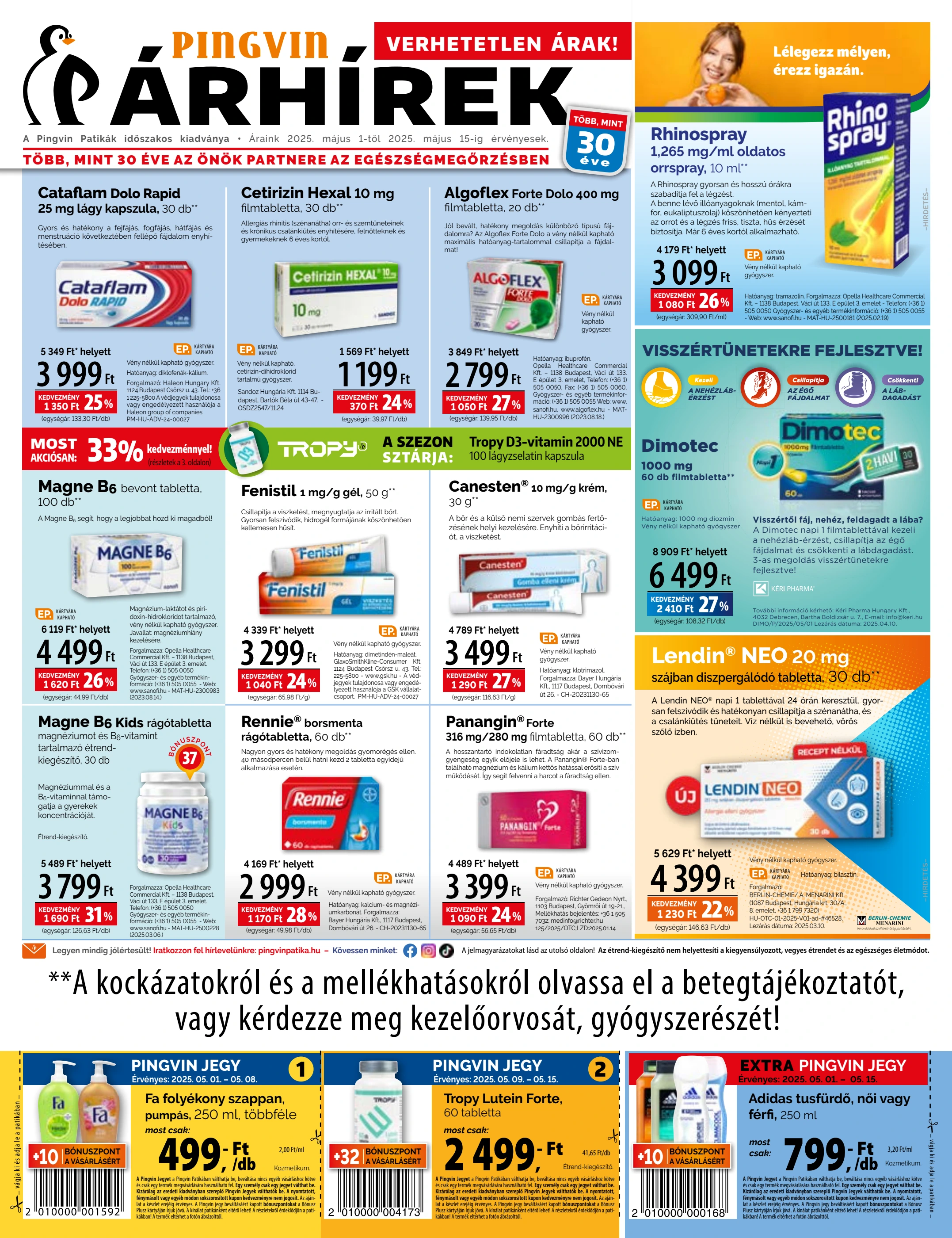pingvin-patika - Pingvin Patika - Árhírek akciós újság, érvényes 05.01. - 05.15.
